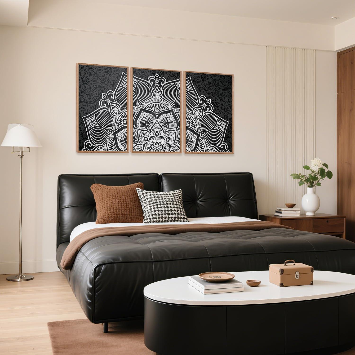 Juego de arte de pared en lienzo CHDITB Flor de Loto 40x60 cm