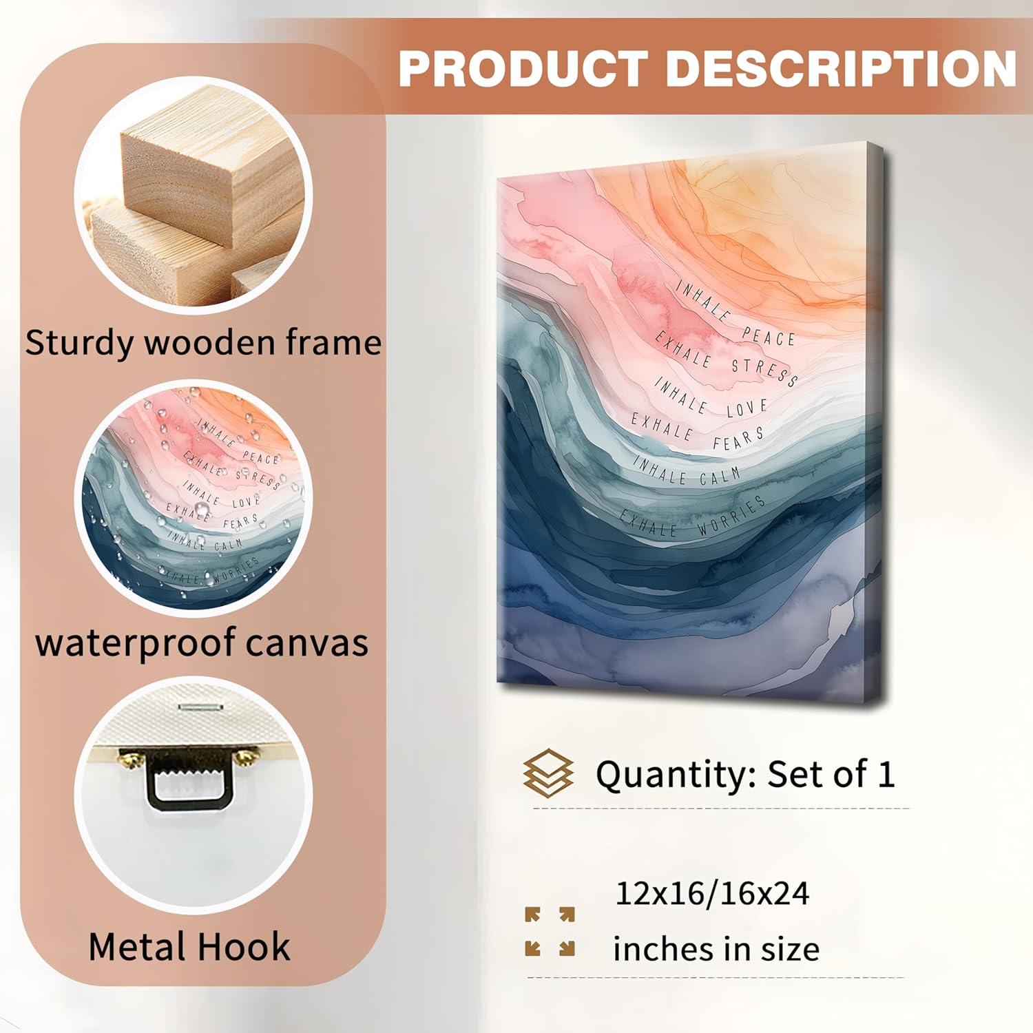 Arte de Pared Salud Mental YHCTHT Lienzo 40.64x30.48 cm