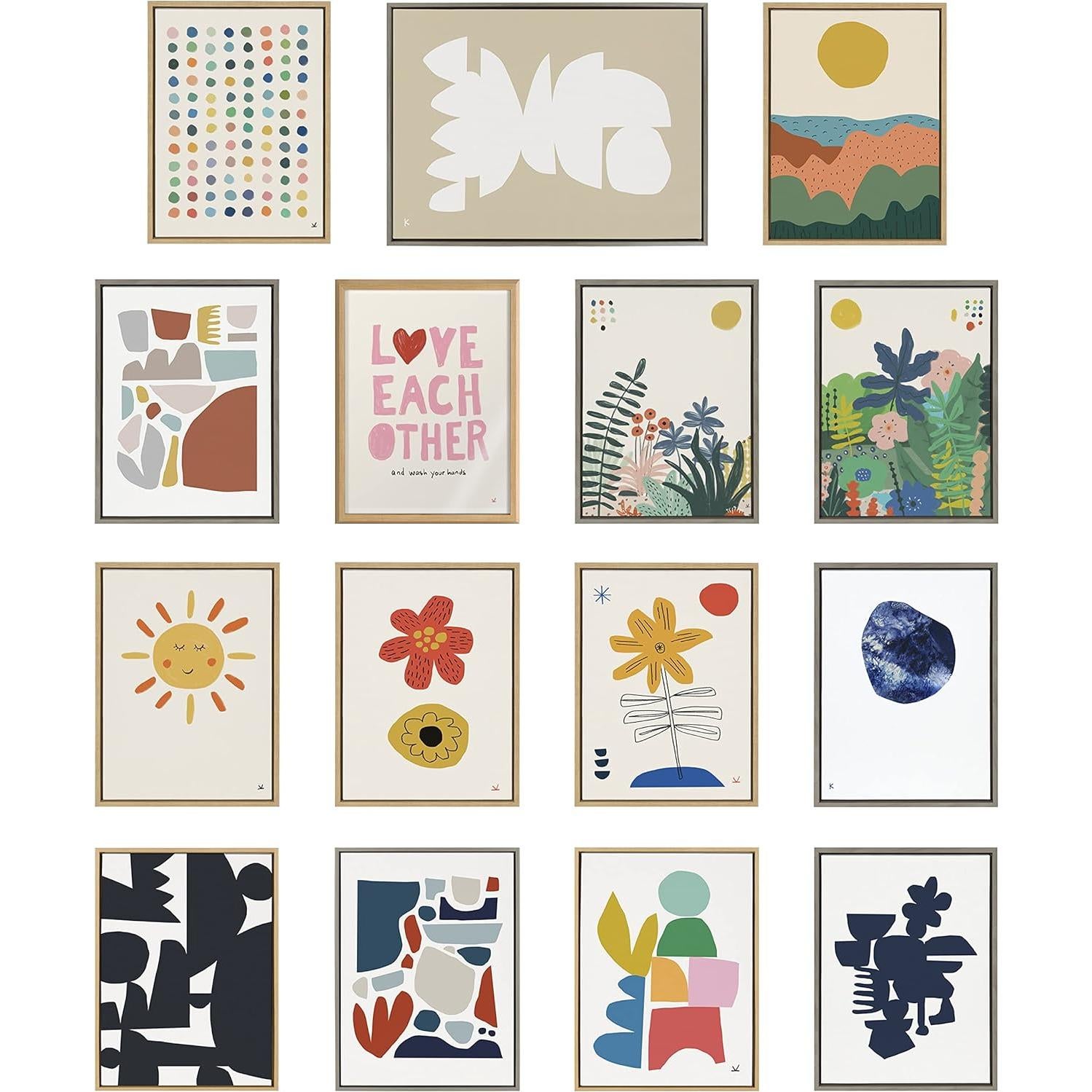 Arte en Lienzo Enmarcado Kate y Laurel Meditación 3 60x45 cm