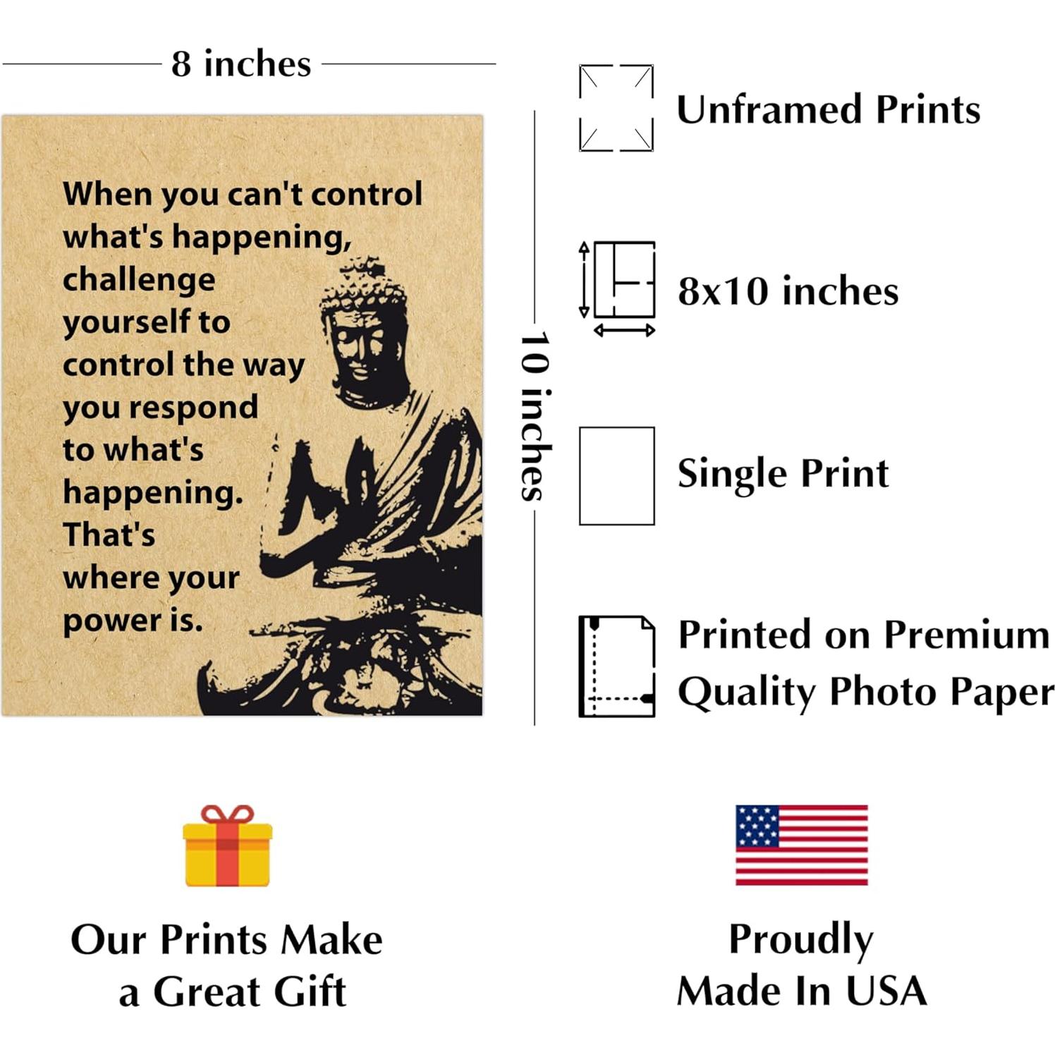 Póster Inspirador Buda 25x20 cm Sin Marco - Decoración Espiritual
