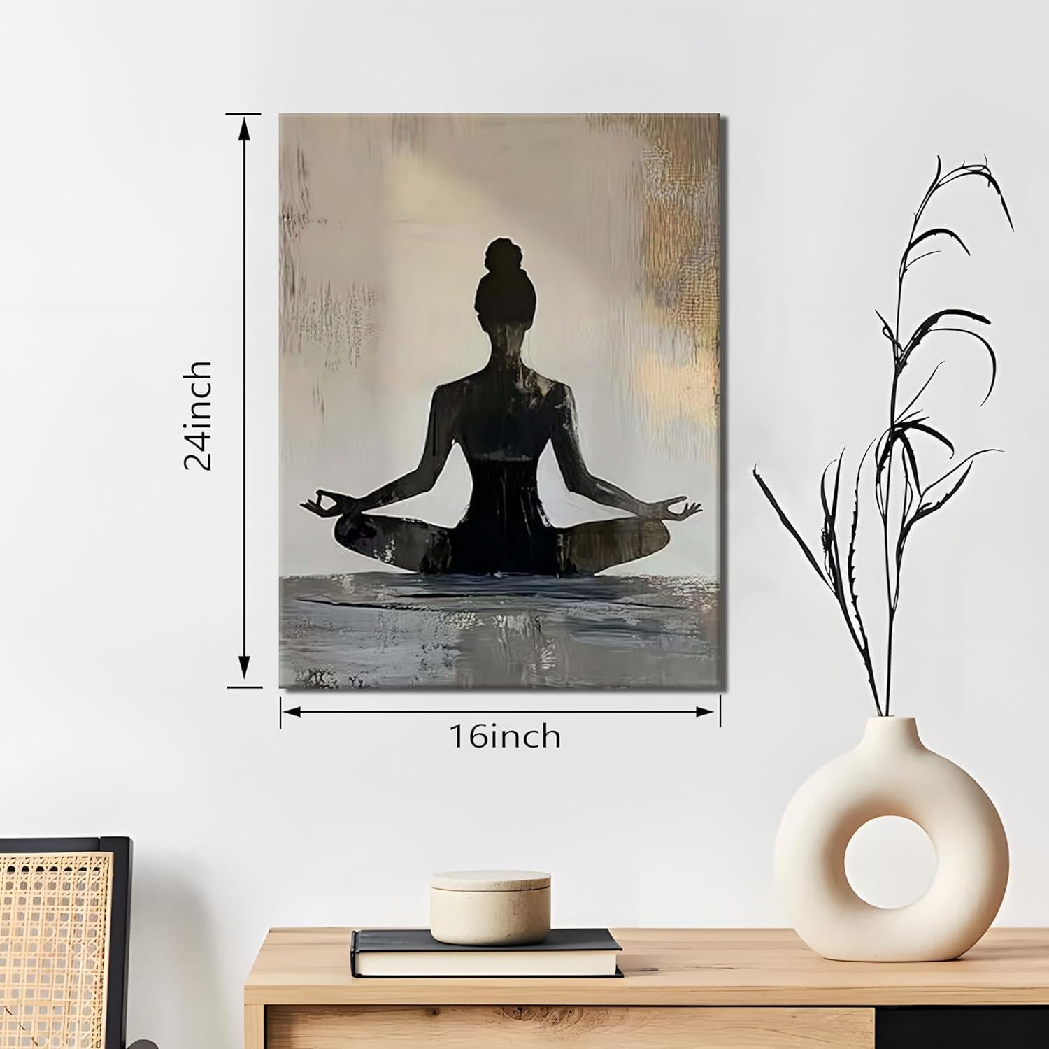Arte de Pared en Lienzo YBYNICE Meditación Zen 40.64x60.96 cm