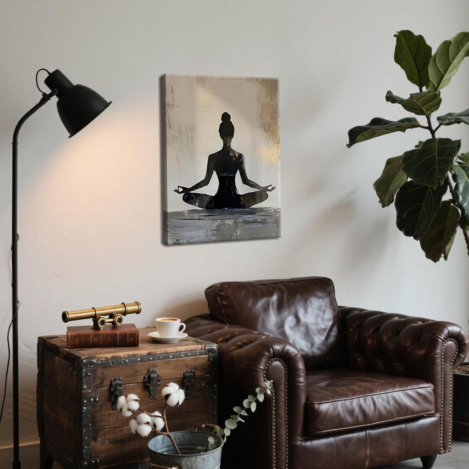 Arte de Pared en Lienzo YBYNICE Meditación Zen 40.64x60.96 cm