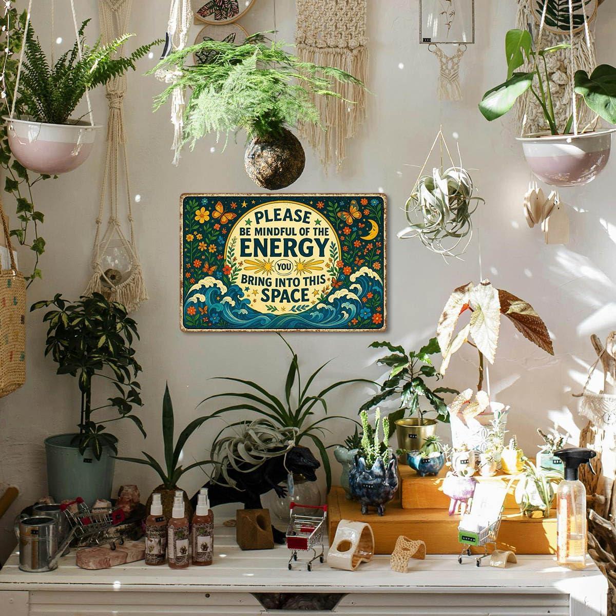 Cartel de Estaño MEIZIJI 20x30 cm Decoración Espiritual