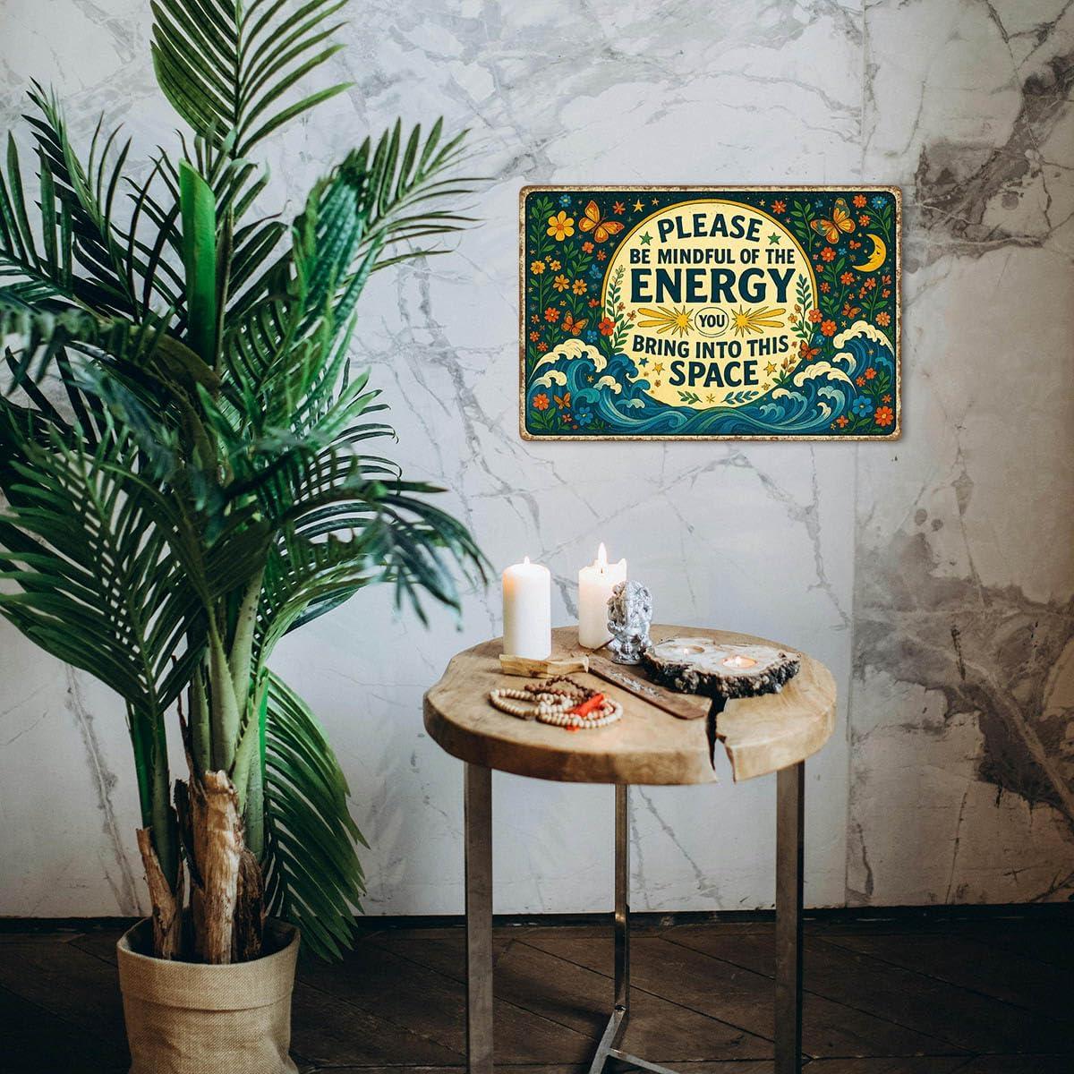 Cartel de Estaño MEIZIJI 20x30 cm Decoración Espiritual