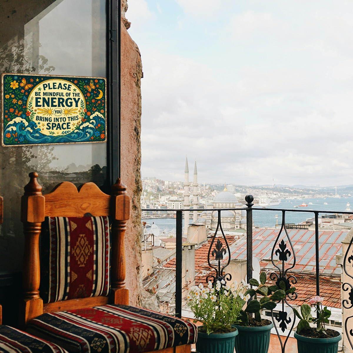 Cartel de Estaño MEIZIJI 20x30 cm Decoración Espiritual