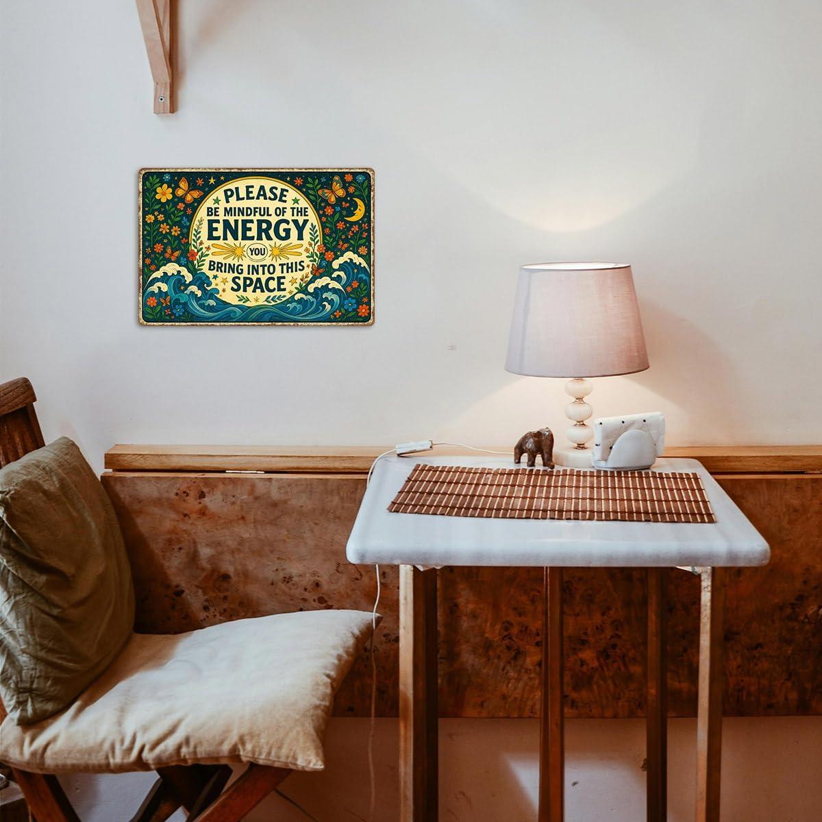 Cartel de Estaño MEIZIJI 20x30 cm Decoración Espiritual