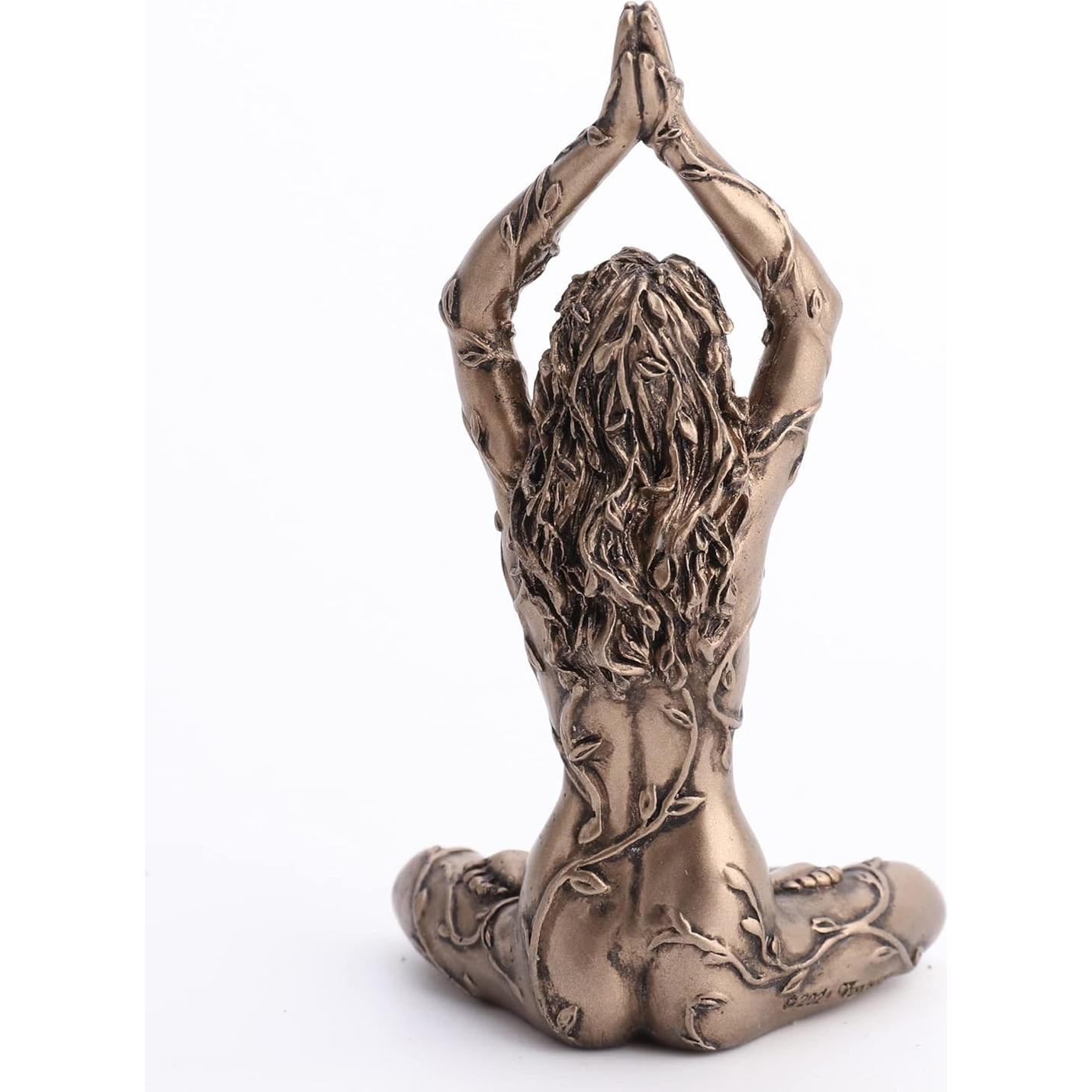 Estatua de Loto Gaia en Meditación Veronese 8.6 cm Resina