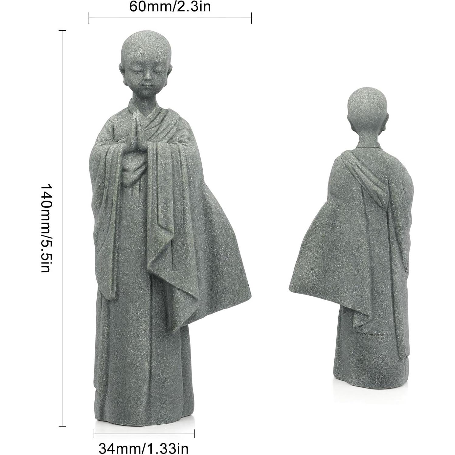 Estatua de Buda de Arenisca BEIZHAN 13.46 cm para Escritorio