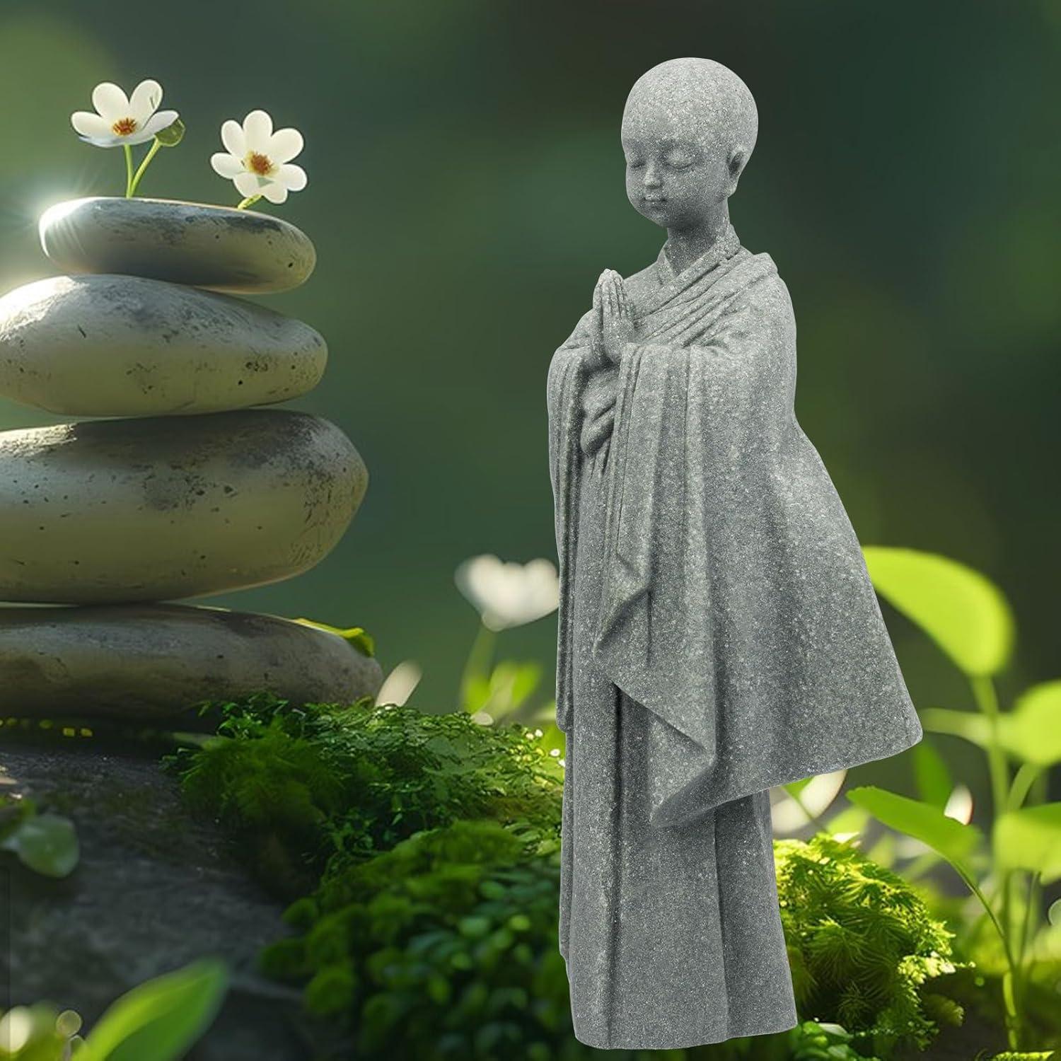 Estatua de Buda de Arenisca BEIZHAN 13.46 cm para Escritorio