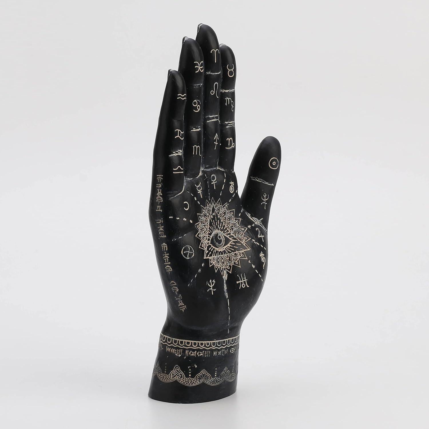 Escultura Mano Hamsa Mística Veronese 24.13 cm Resina