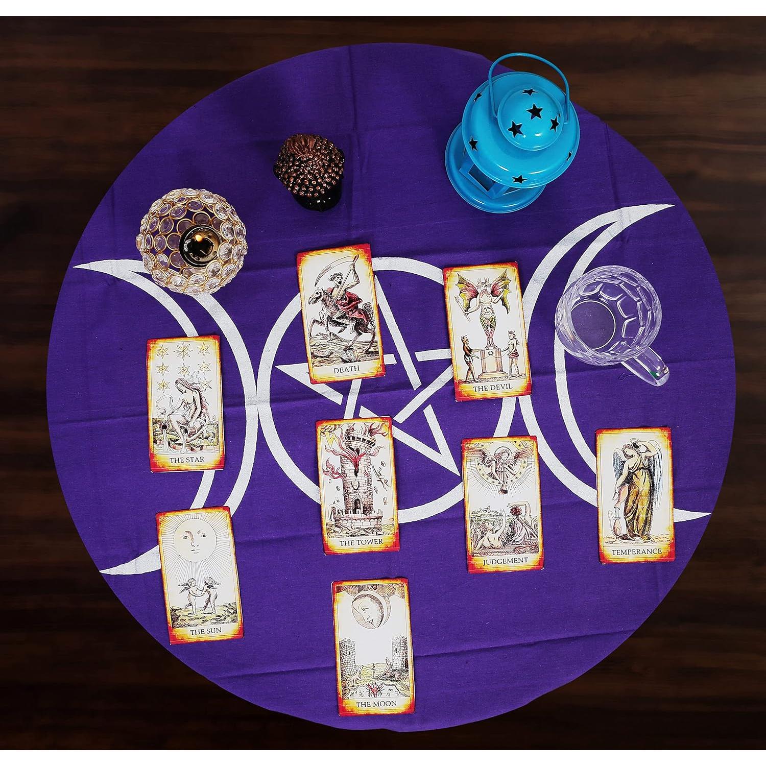 Tela de Altar Cuadrada 61x61cm Algodón Oro Plata Indian Consigners