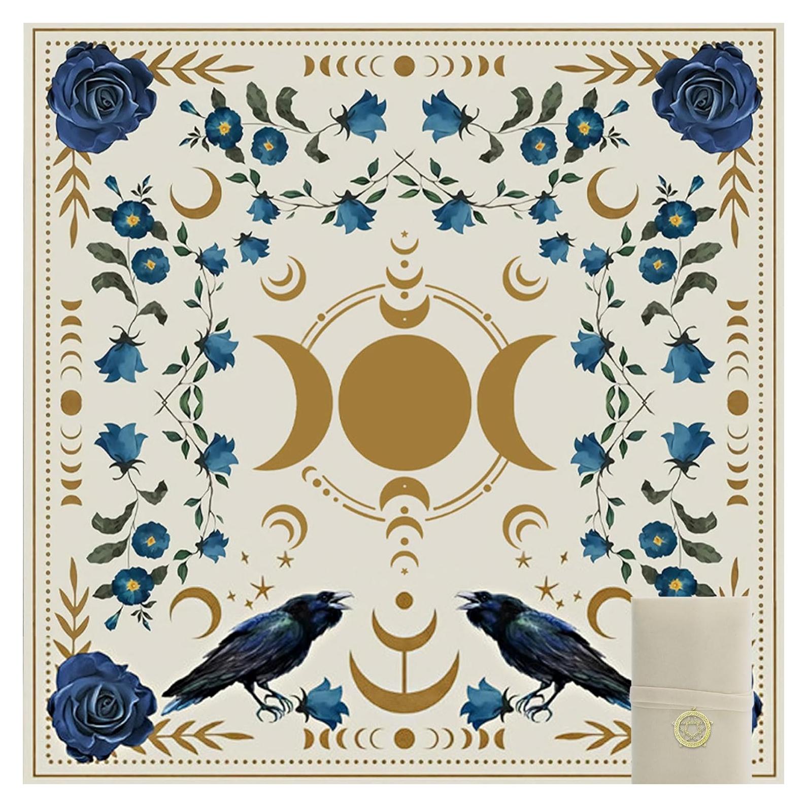 Tela de Altar de Tarot Knana - Alfombrilla de Lectura 75x75cm