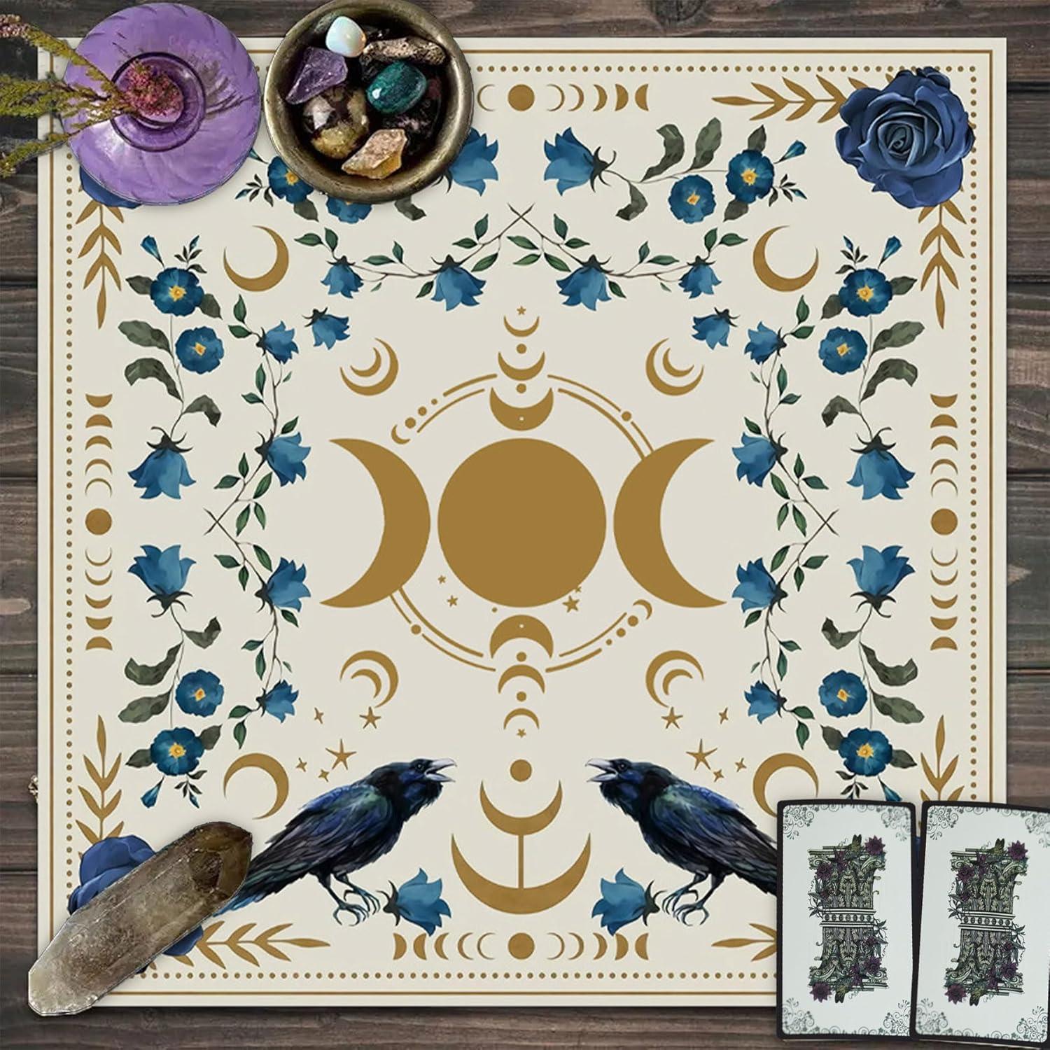 Tela de Altar de Tarot Knana - Alfombrilla de Lectura 75x75cm