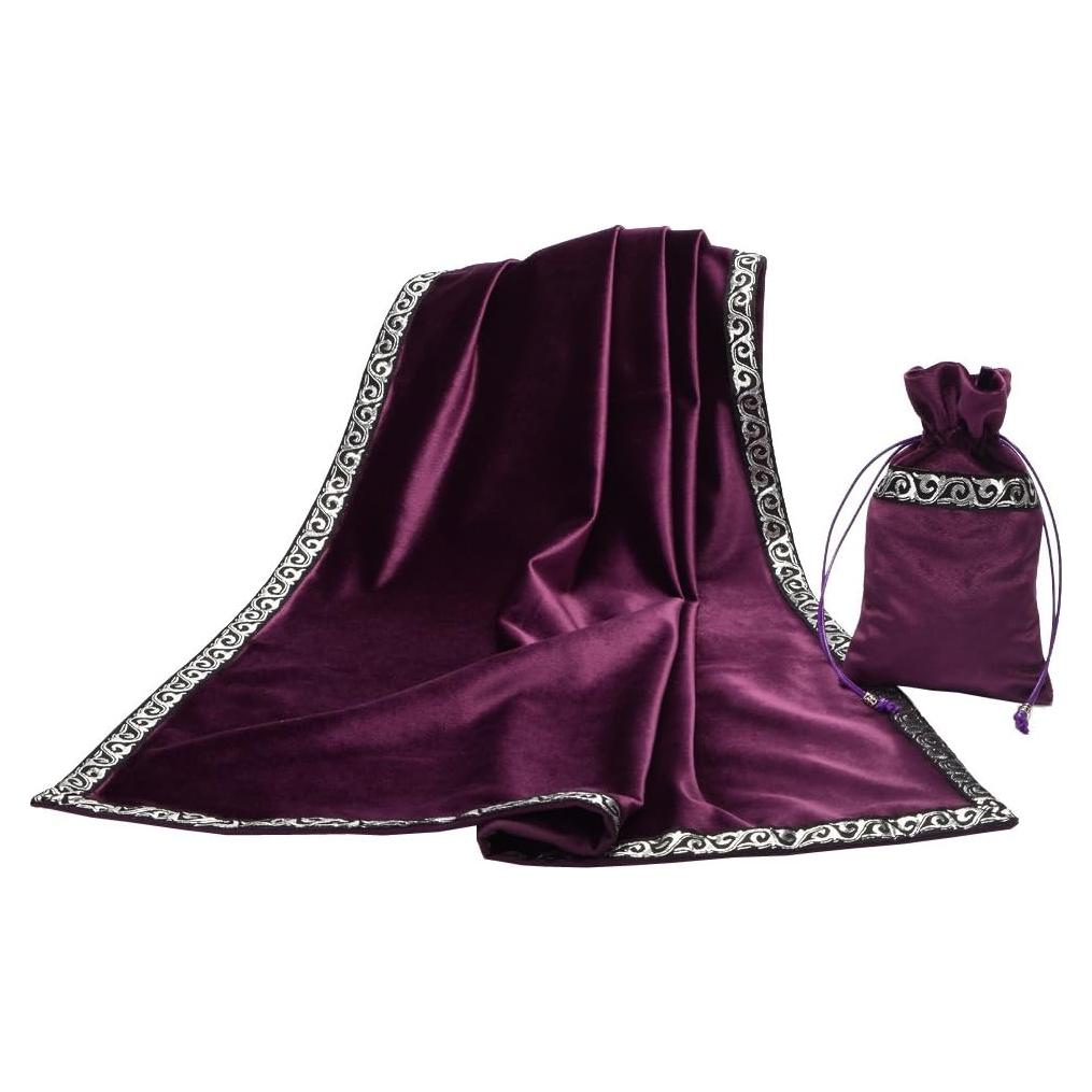 Mantel de Tarot BLESSUME de Terciopelo 65x65cm Púrpura