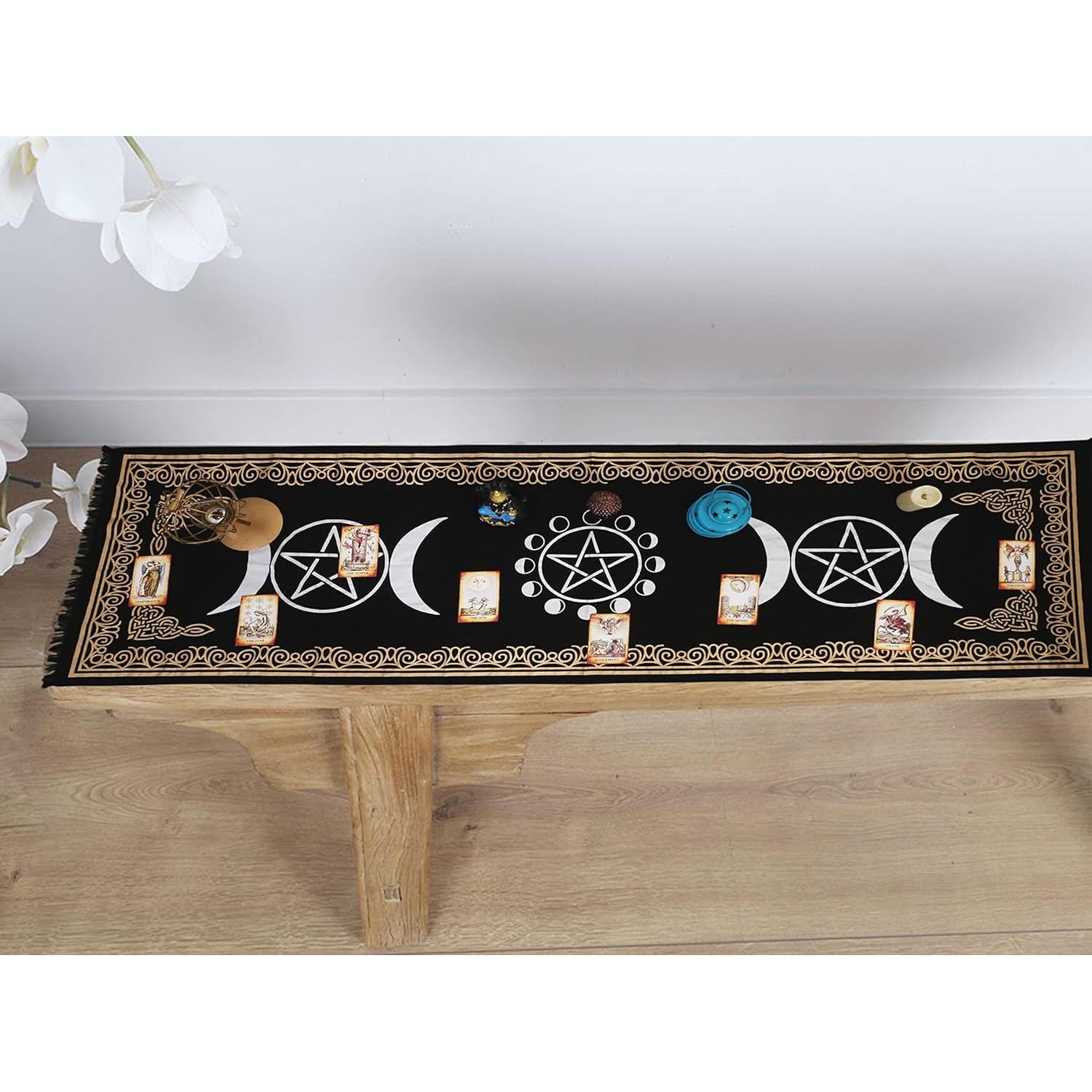 Tela de Altar Algodón Indian Consigners Fases de Luna 182x56 cm