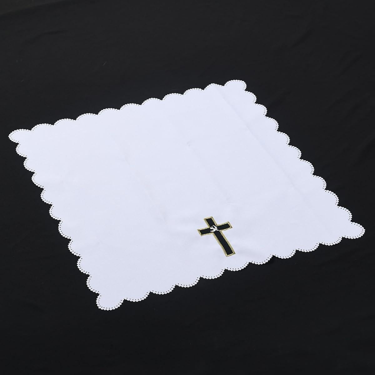 Manto de Altar BLESSUME Cuadrado 45x45cm Blanco con Bordado