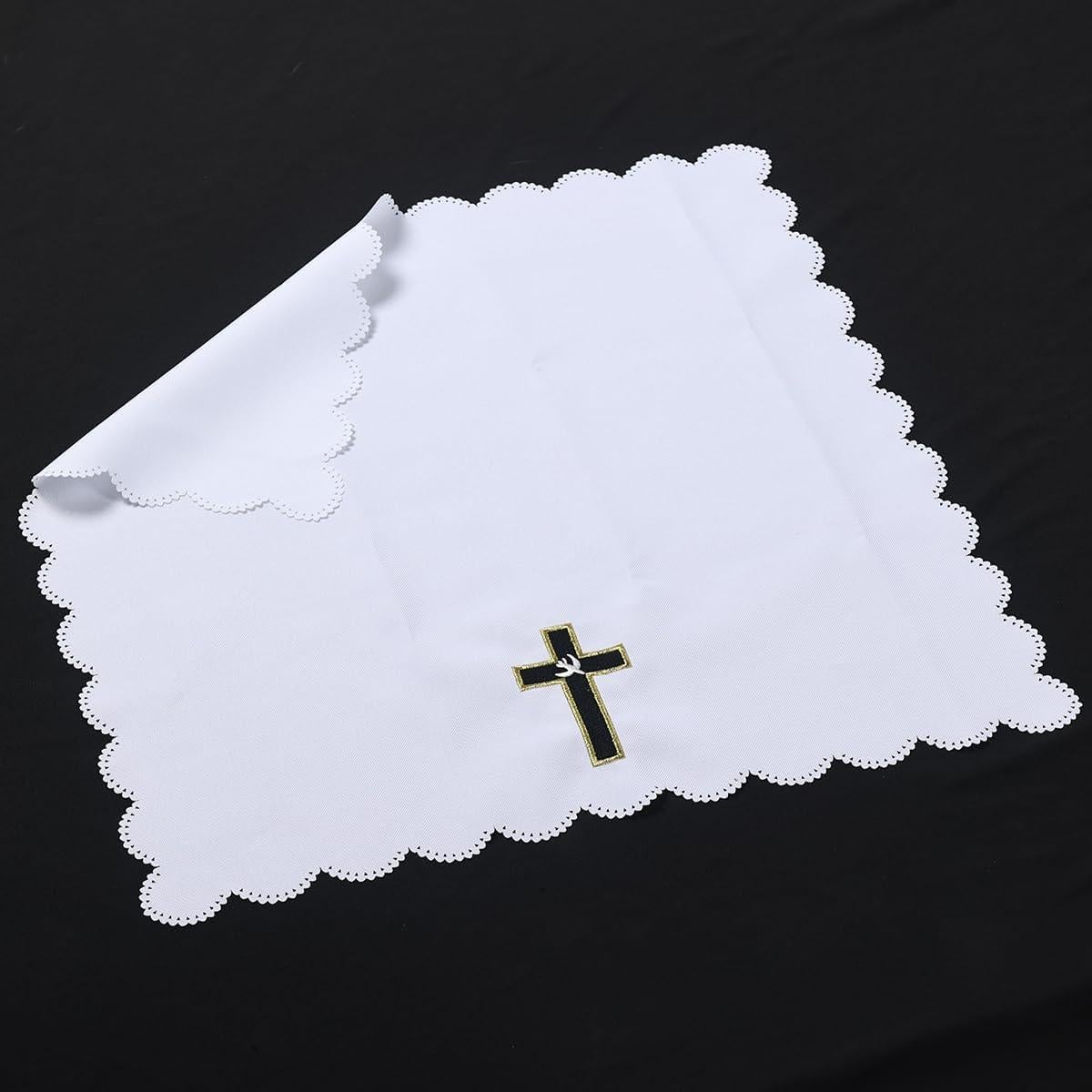 Manto de Altar BLESSUME Cuadrado 45x45cm Blanco con Bordado
