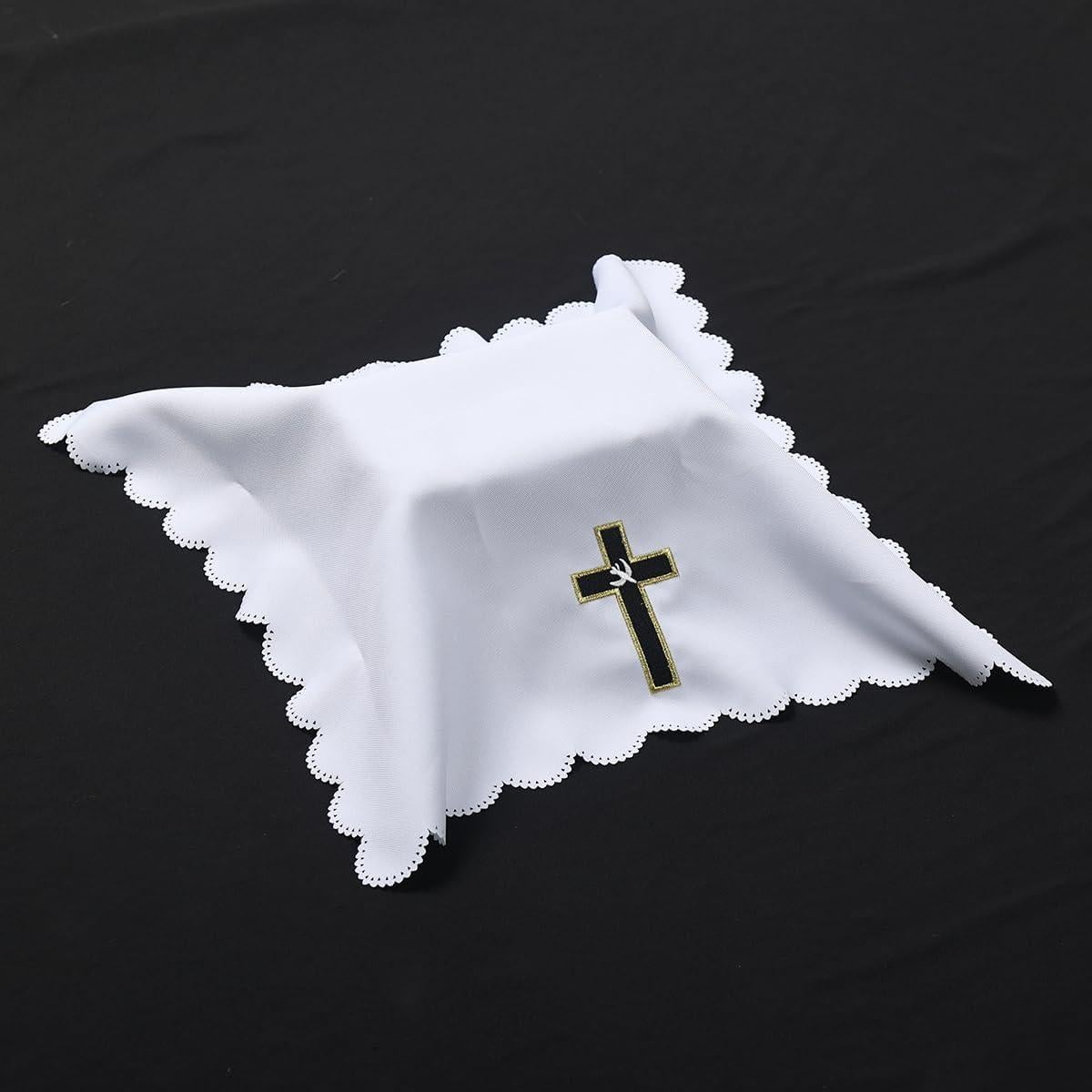 Manto de Altar BLESSUME Cuadrado 45x45cm Blanco con Bordado