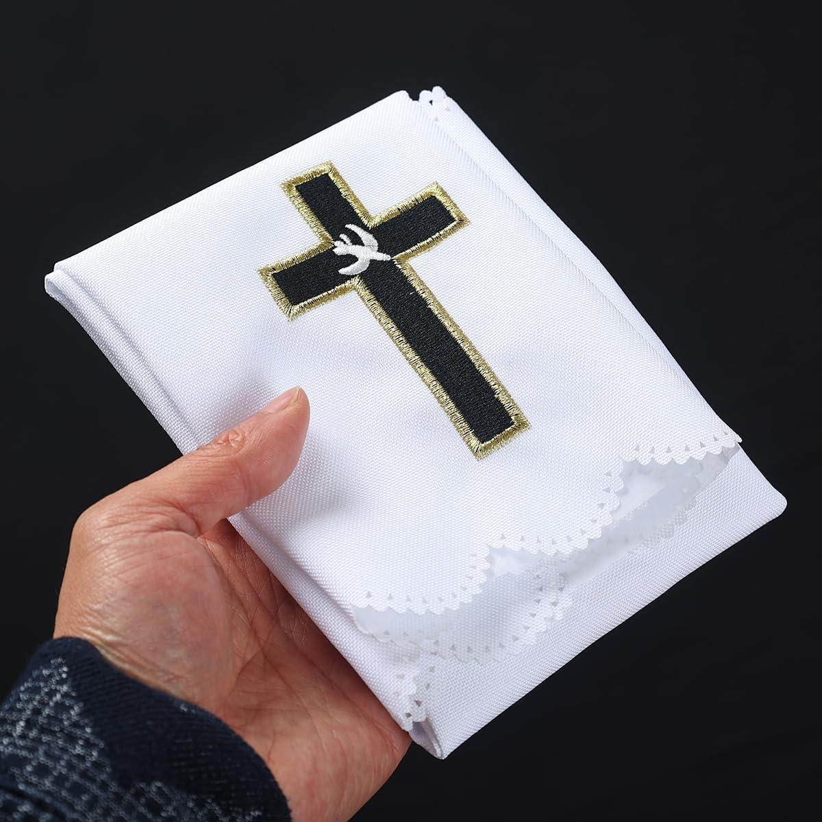 Manto de Altar BLESSUME Cuadrado 45x45cm Blanco con Bordado