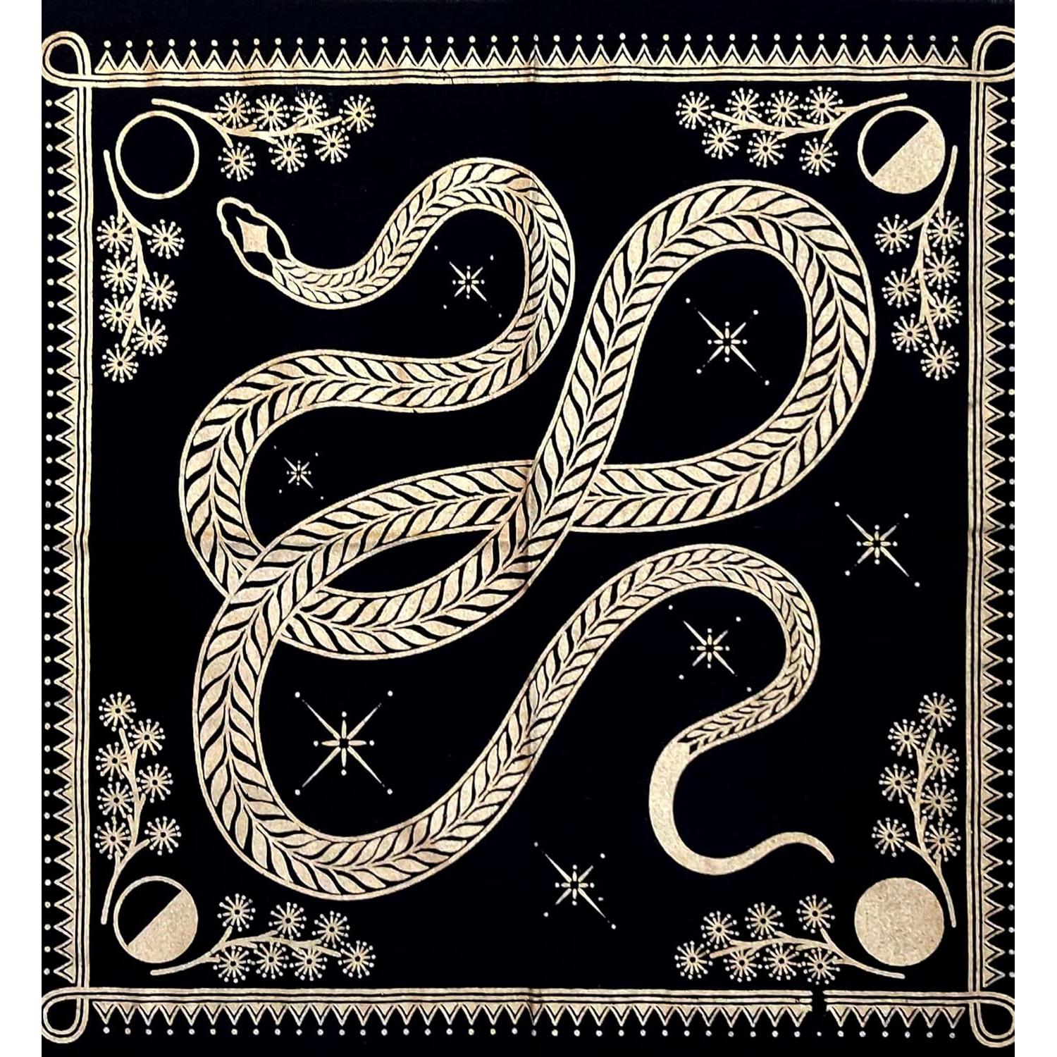 Tela de Altar INDACORIFY Serpiente Dorada 45.72x45.72 cm