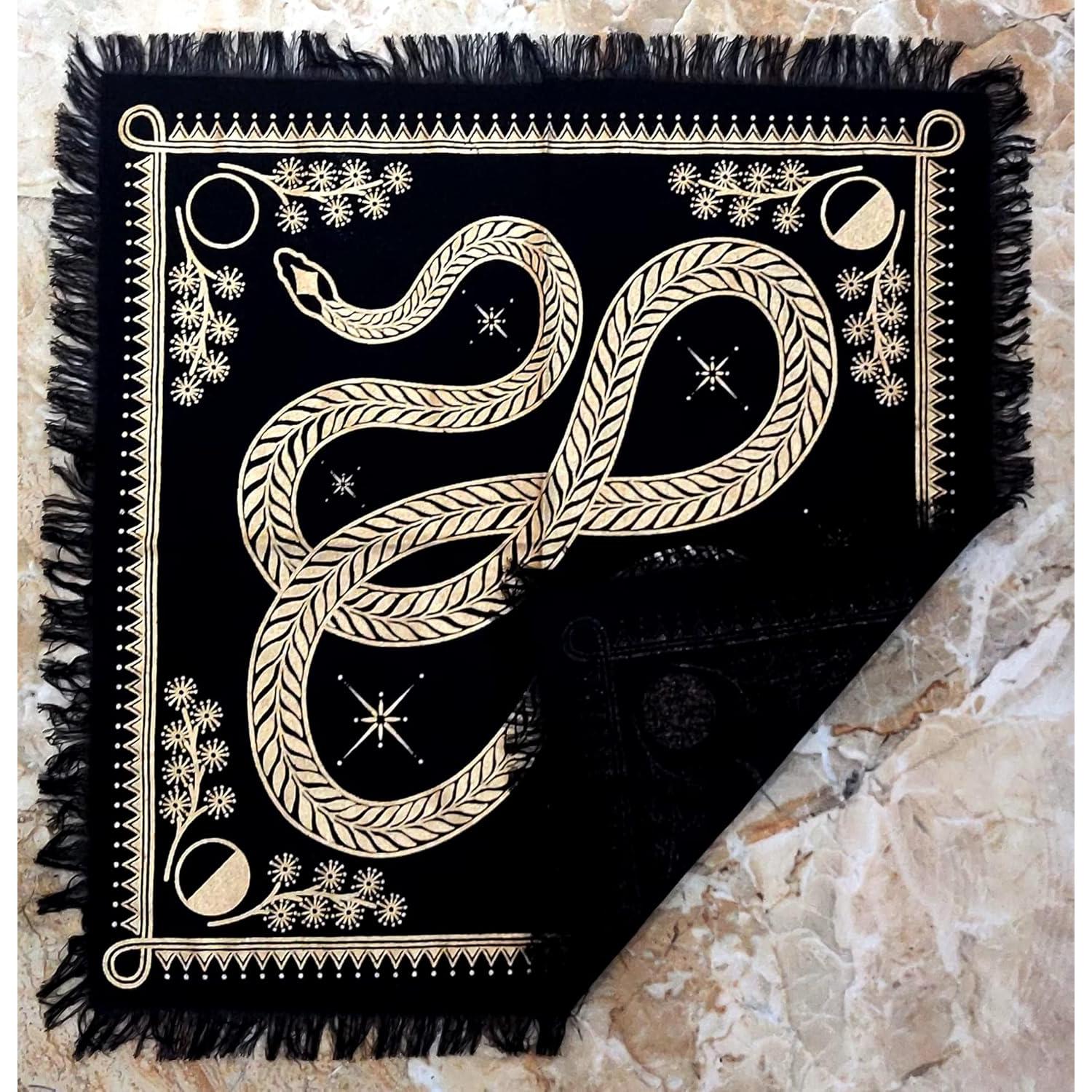 Tela de Altar INDACORIFY Serpiente Dorada 45.72x45.72 cm