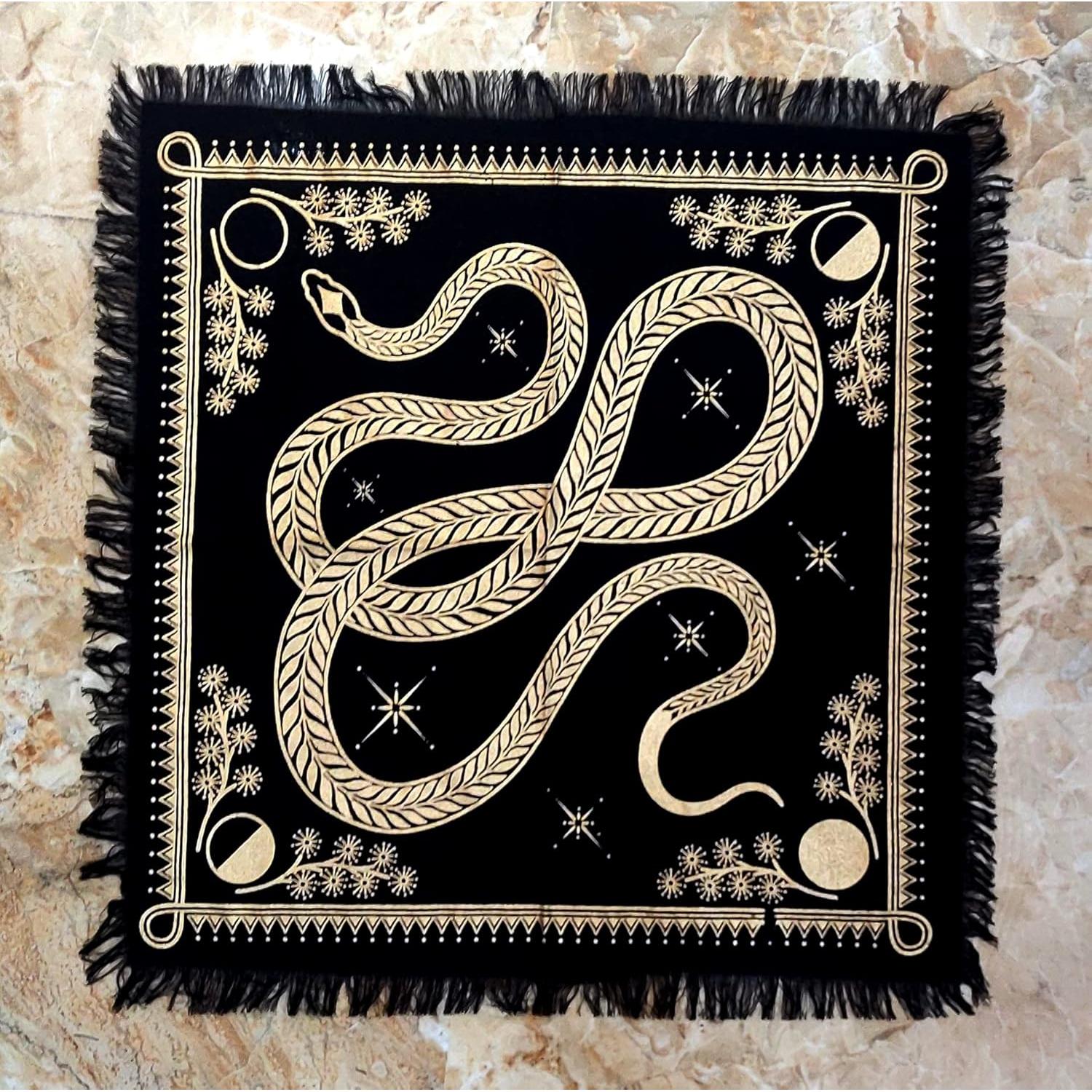 Tela de Altar INDACORIFY Serpiente Dorada 45.72x45.72 cm