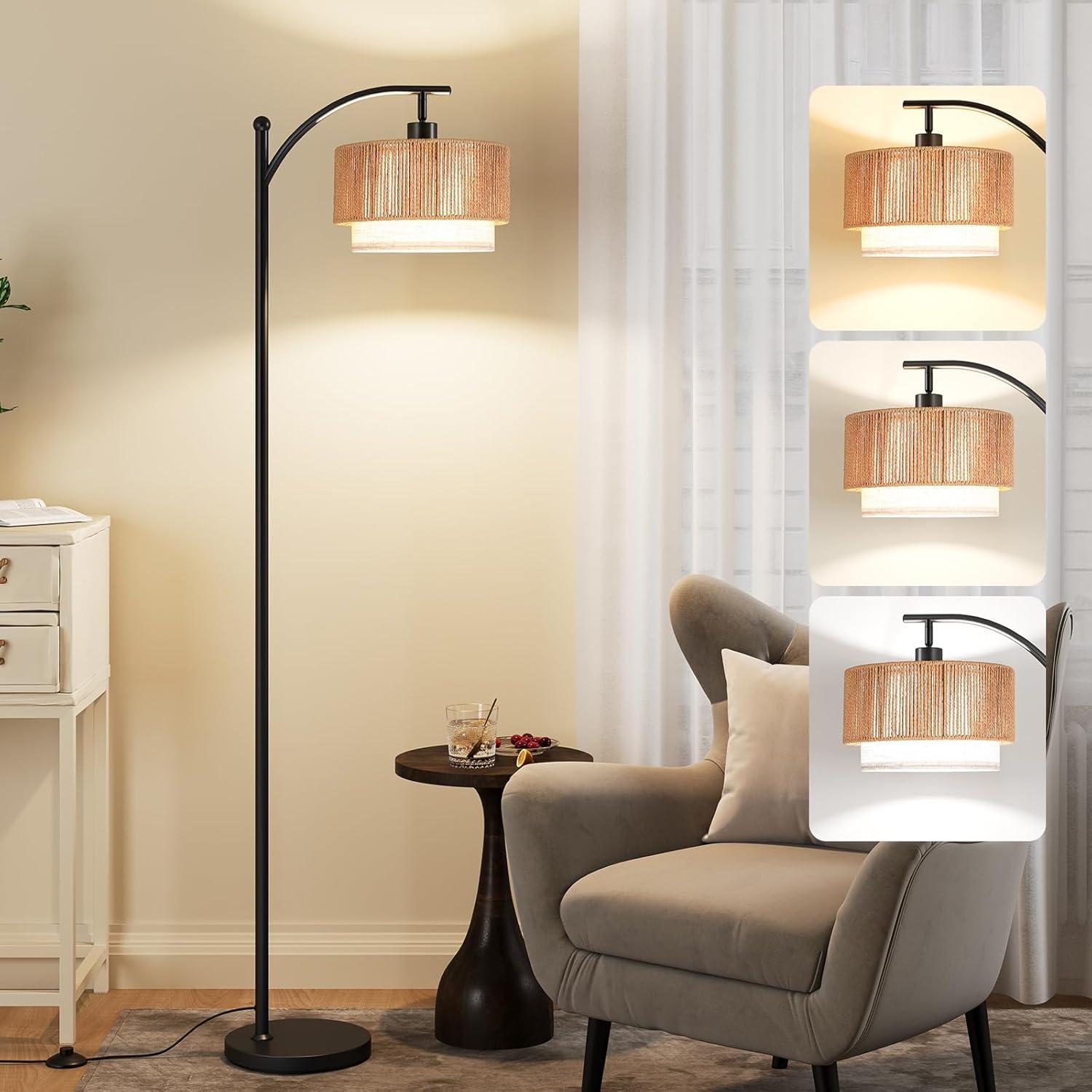 Lámpara de Pie SUNMORY Arco LED 12W 3 Temperaturas Color