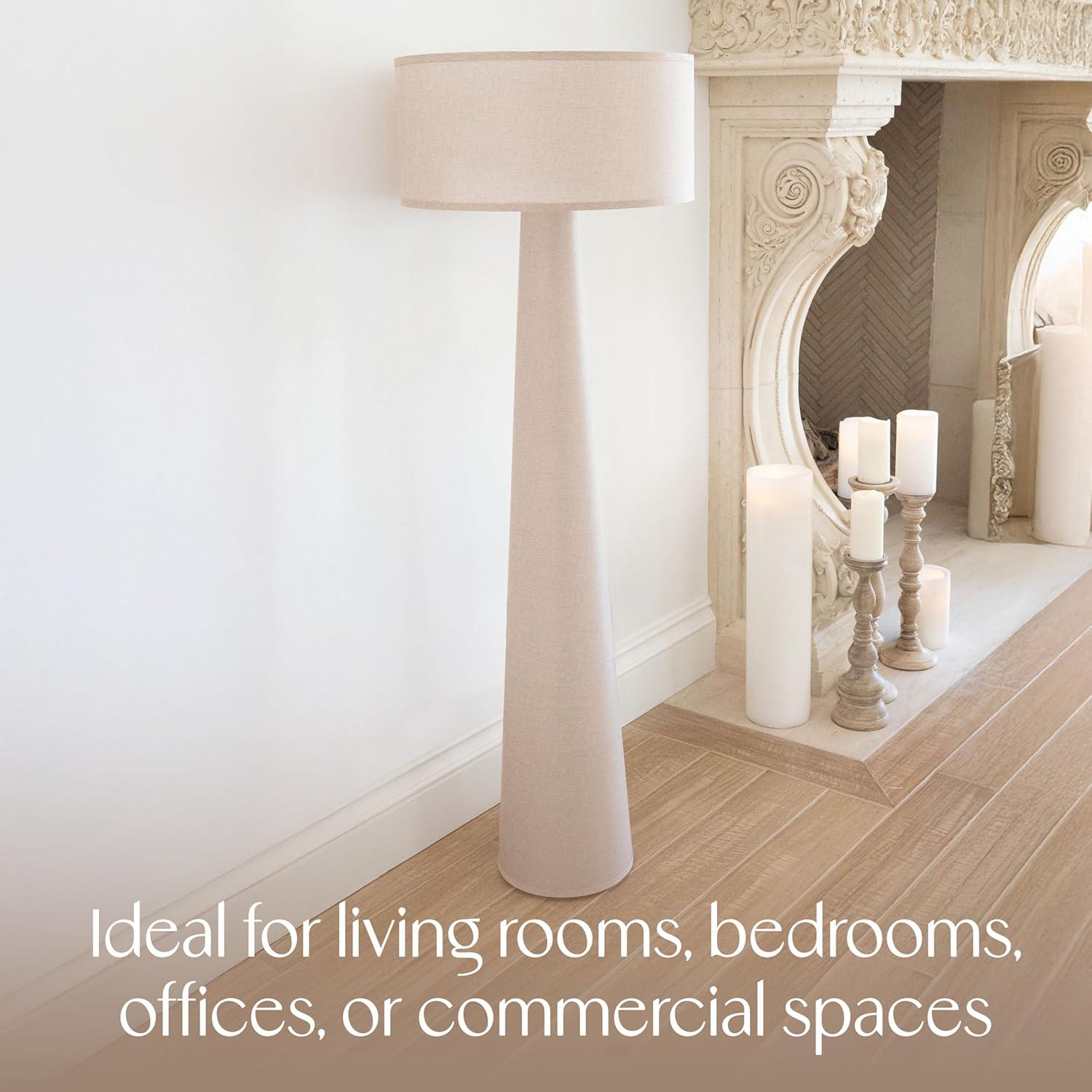 Lámpara de Pie Branch & Wick 150 cm Tela Beige LED Taupe