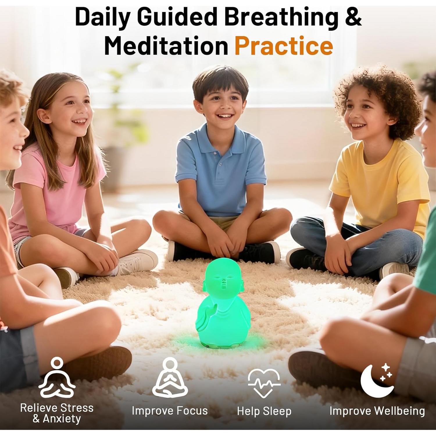Luz de Respiración Guiada H-OMMEASSY para Meditación y Relajación