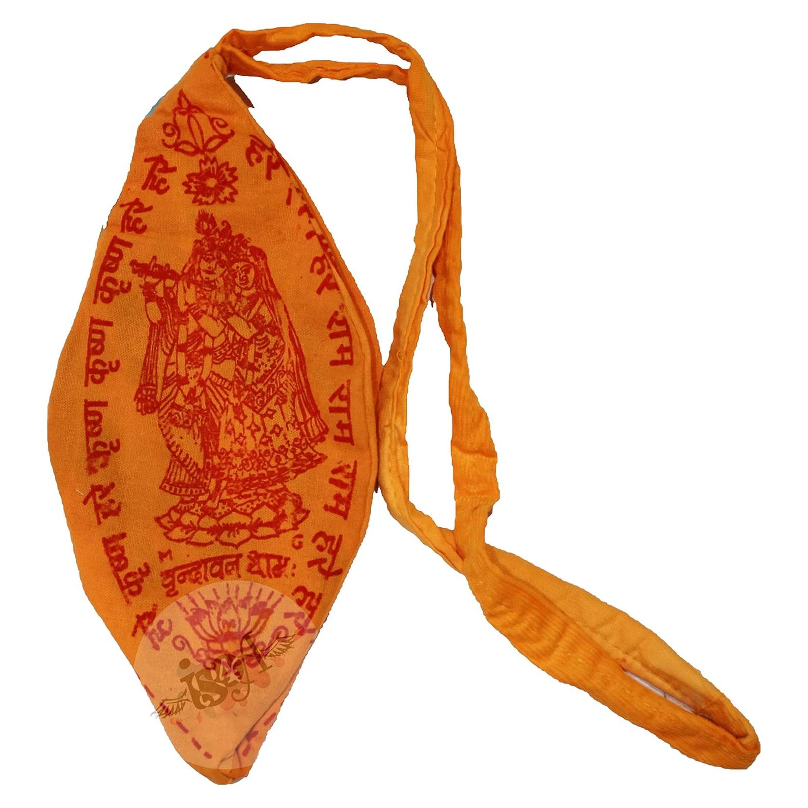 Bolsa de Jap Mala Gaumukhi IS4A Algodón Amarillo 25.4x22.9cm