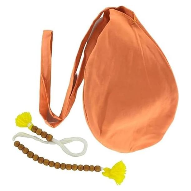Bhagwa Gomukhi Japa Cotton Bag with Sakshi Mala
