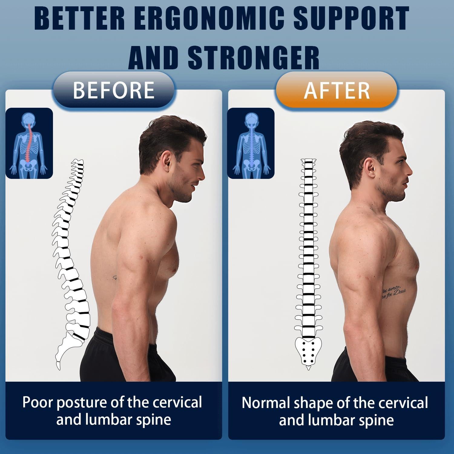 Corrector de Postura Luckela Faja Ajustable Alivio Espalda