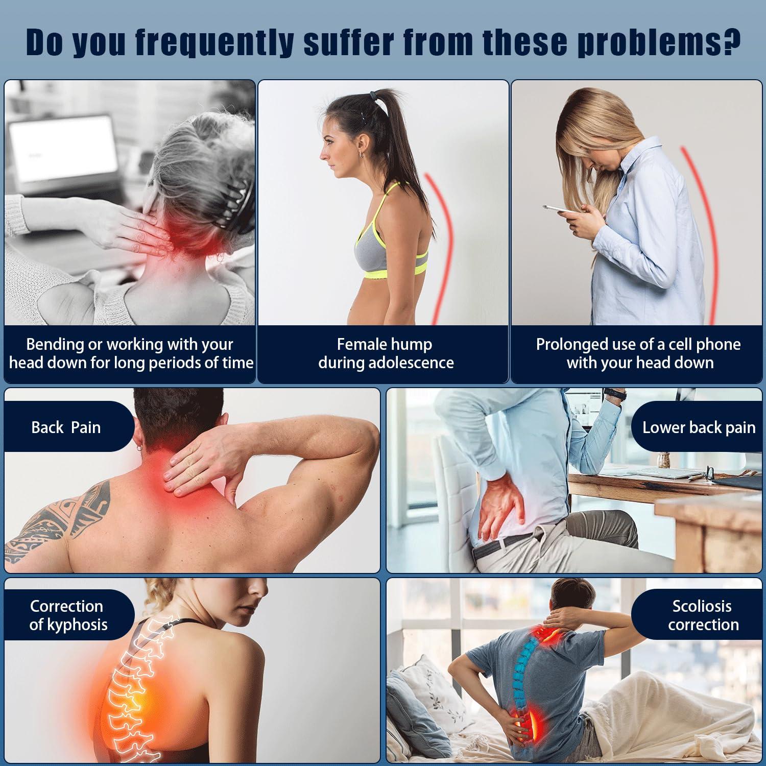 Corrector de Postura Luckela Faja Ajustable Alivio Espalda