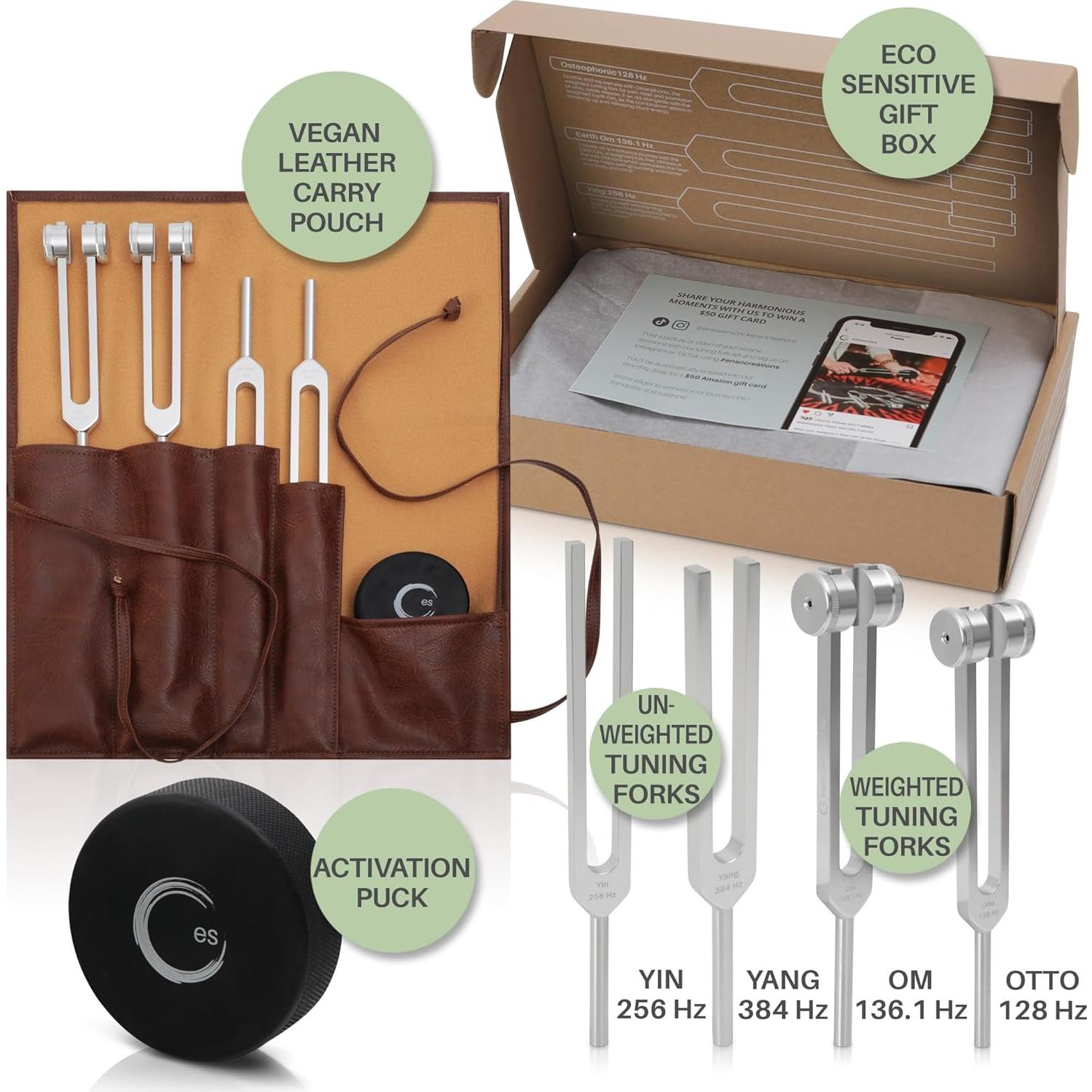 Juego de Tenores de Resonancia Enso Sensory - 128Hz, 136Hz, 256Hz, 384Hz