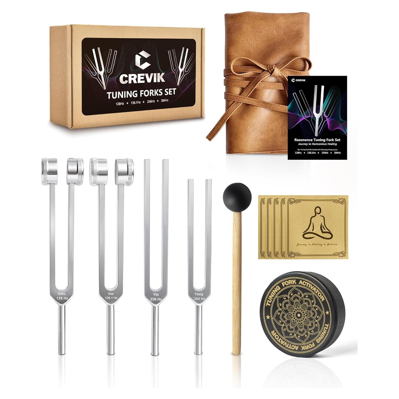 Juego de Diapasones CREVIK para Sanación Sonora - 4 Tonos