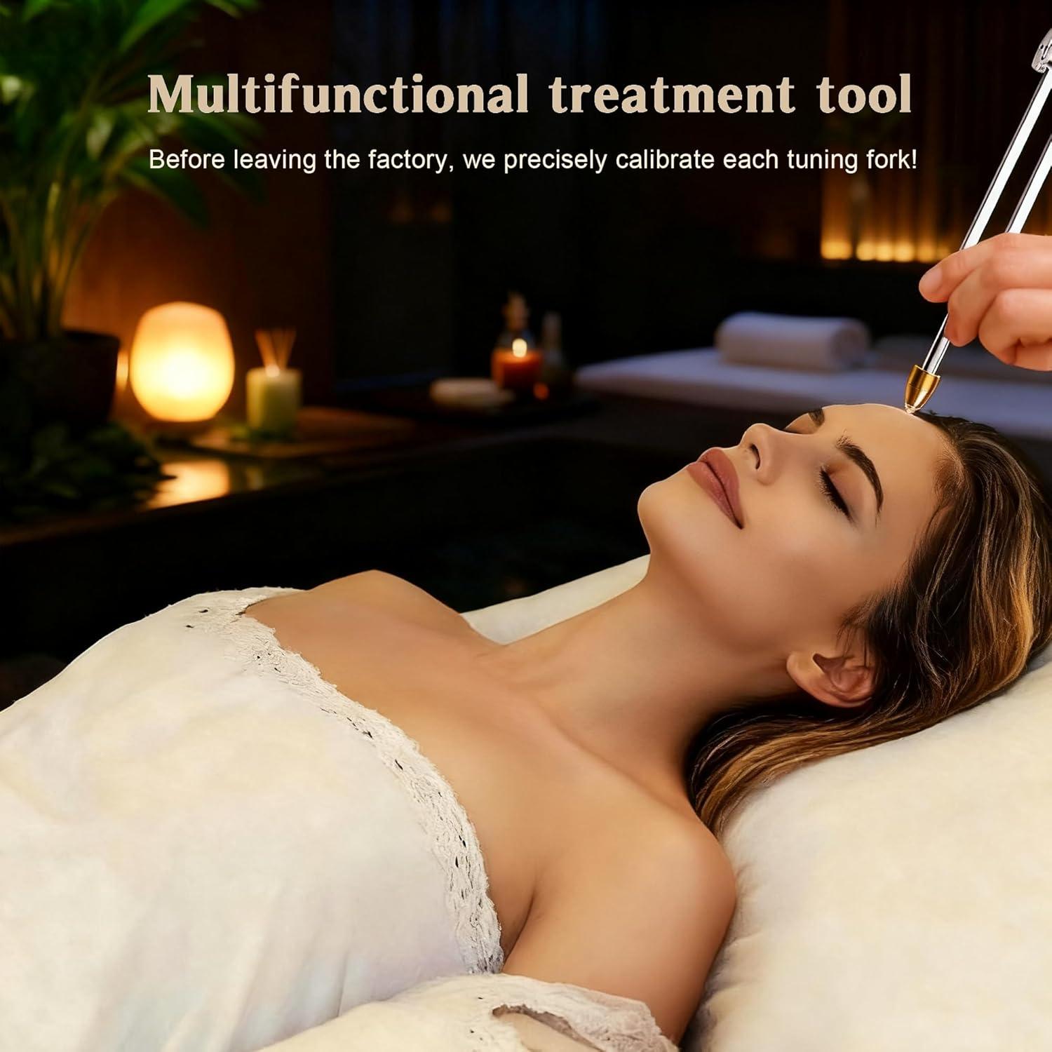 Juego de Diapasones de Sanación Lrowvenu 4 Frecuencias