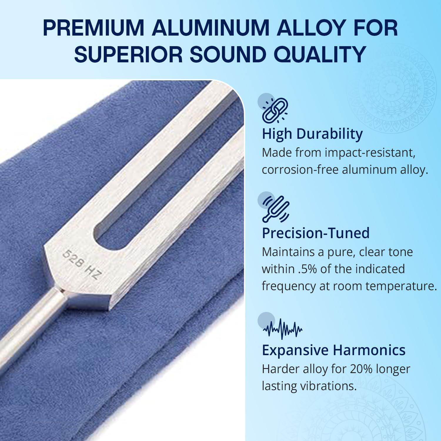 Juego de Tenores Solfeggio 9 Piezas Aluminio para Sanación