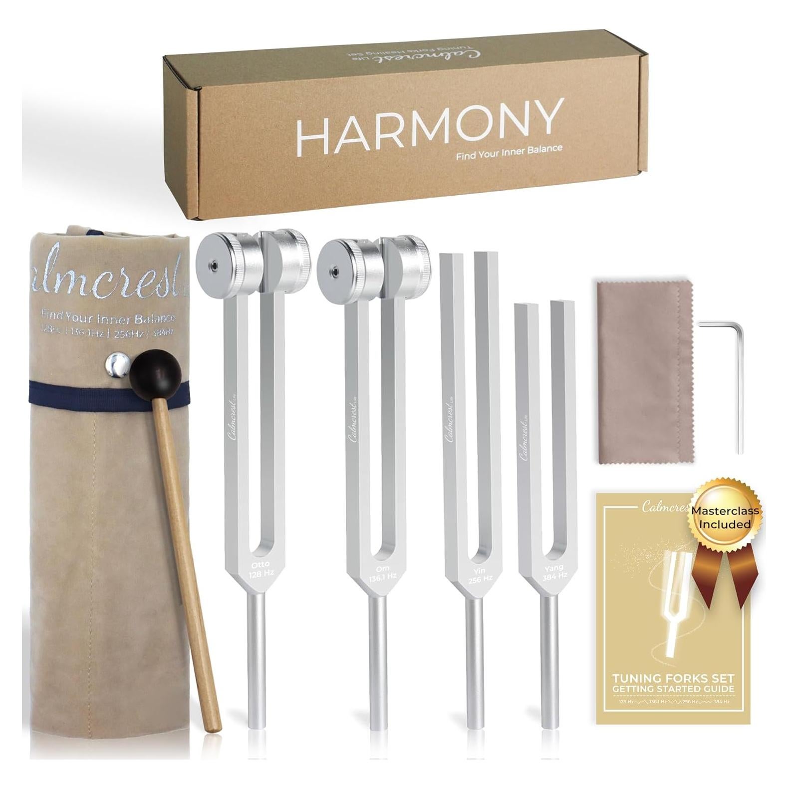Juego de Diapasones para Sanación Calmcrest - 4 Frecuencias