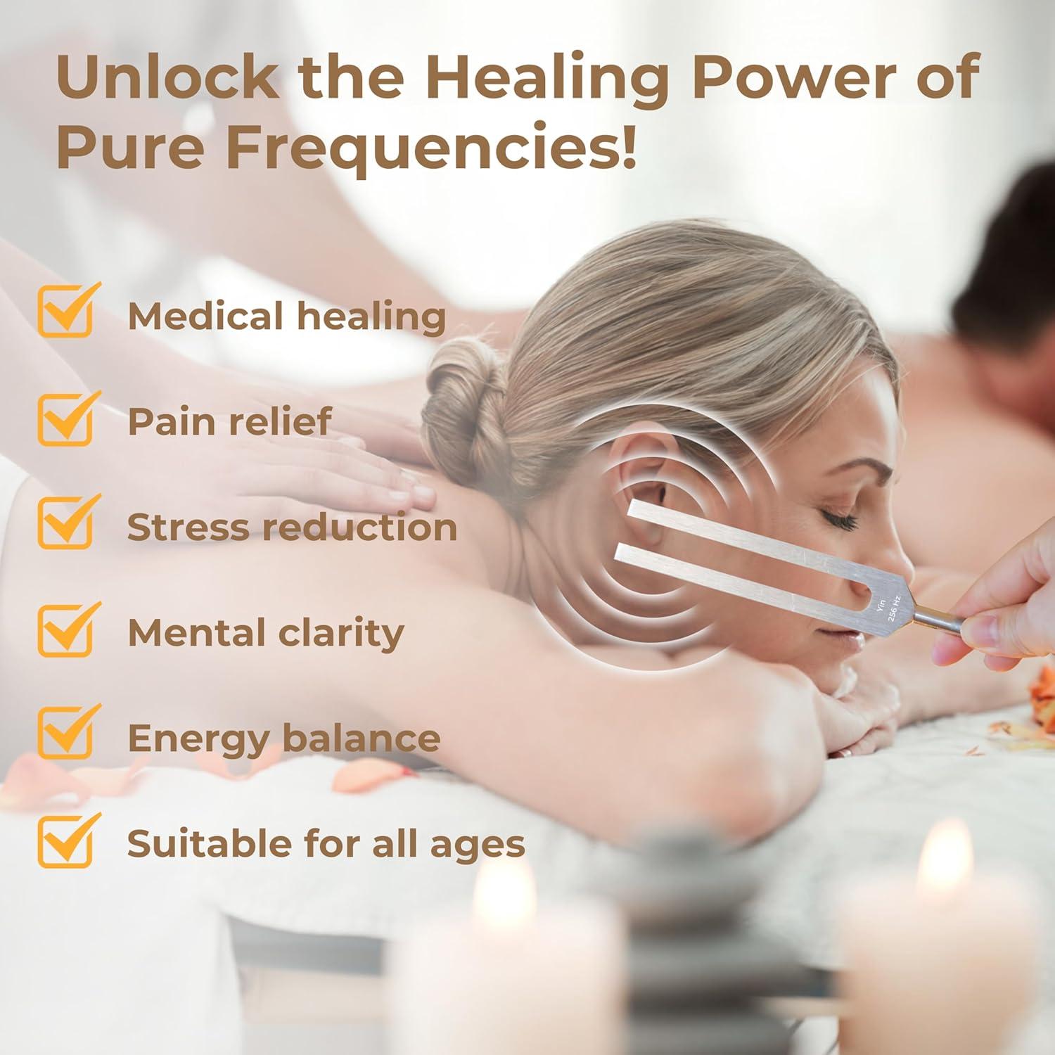 Juego de Diapasones para Sanación Calmcrest - 4 Frecuencias