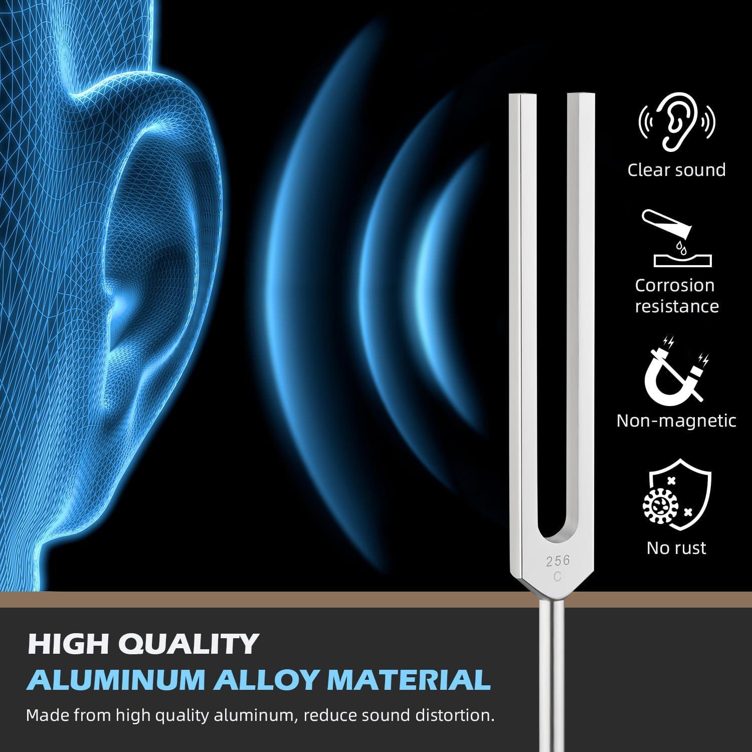 Juego de Tinas de Afinación Aluminio 128Hz 136.1Hz 256Hz 384Hz