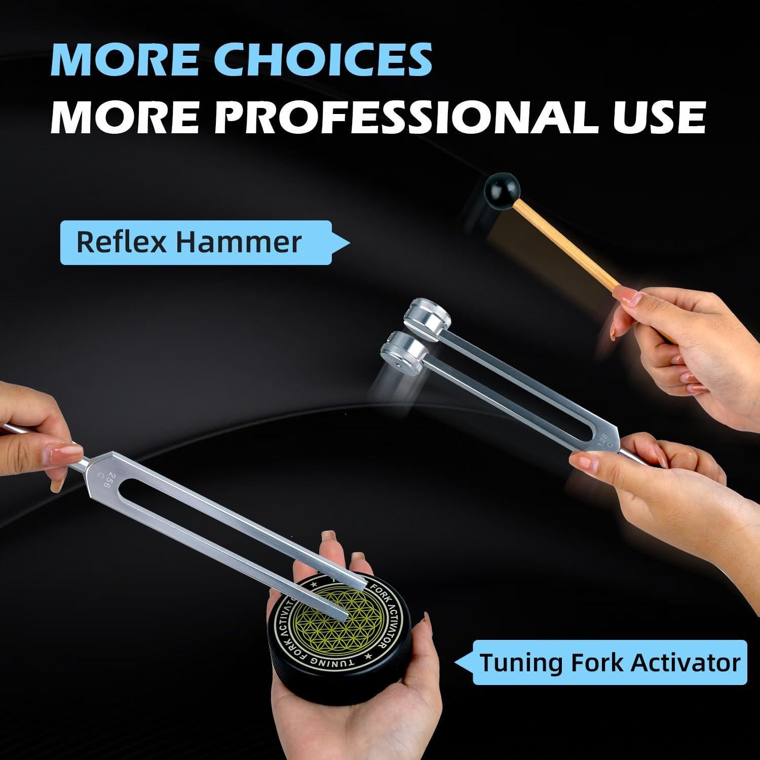 Juego de Tinas de Afinación Aluminio 128Hz 136.1Hz 256Hz 384Hz