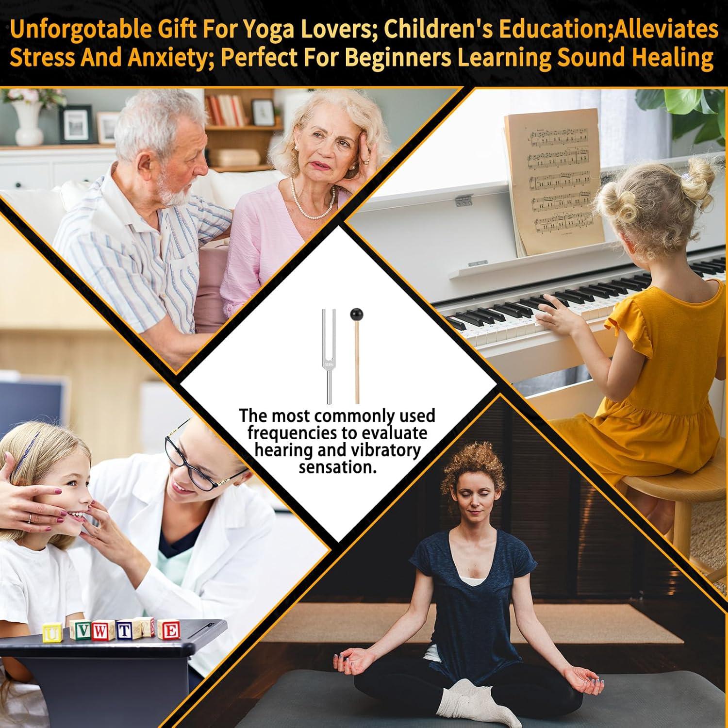 Tenedor de Afinación 528 Hz Kaigeszad con Martillo y Bolsa