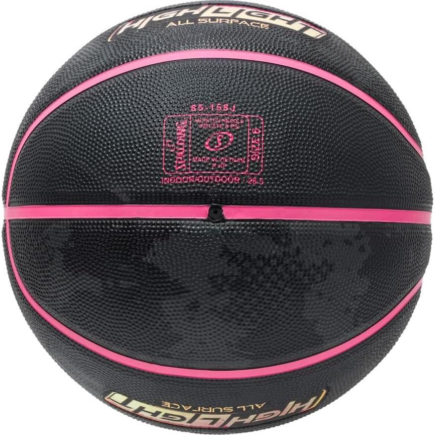 Balón de Baloncesto Spalding #6 Caucho Negro/Rosa