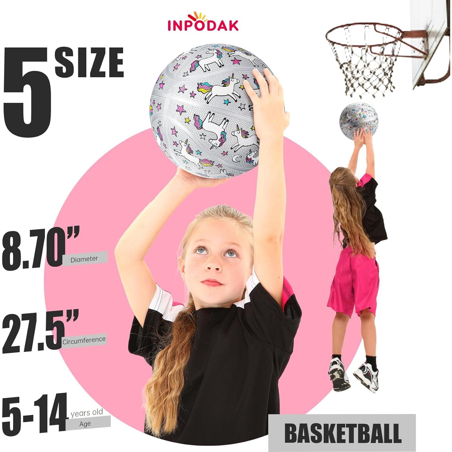 Balón de Baloncesto INPODAK Tamaño 5 Unicornio 69.85 cm