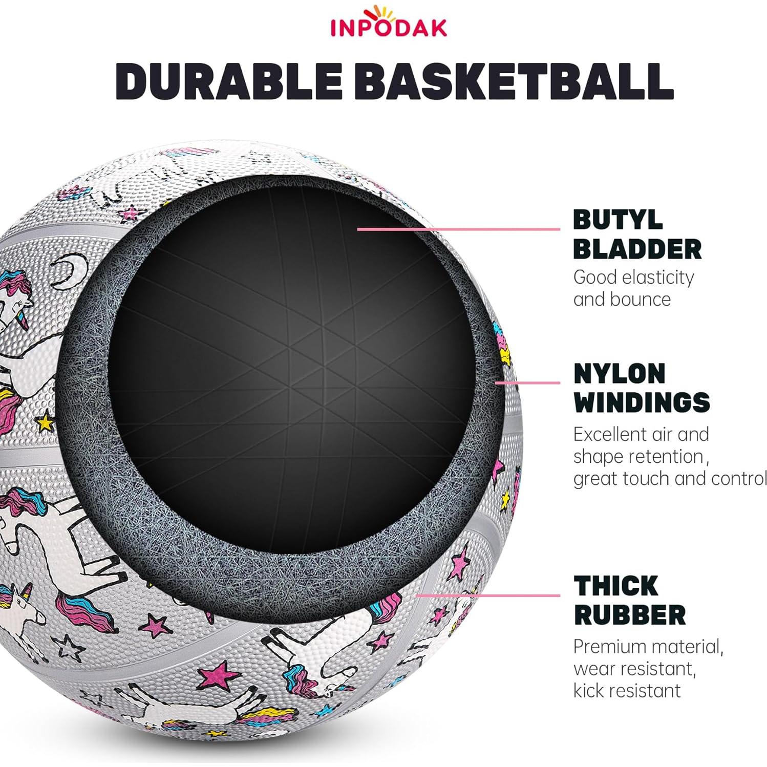 Balón de Baloncesto INPODAK Tamaño 5 Unicornio 69.85 cm
