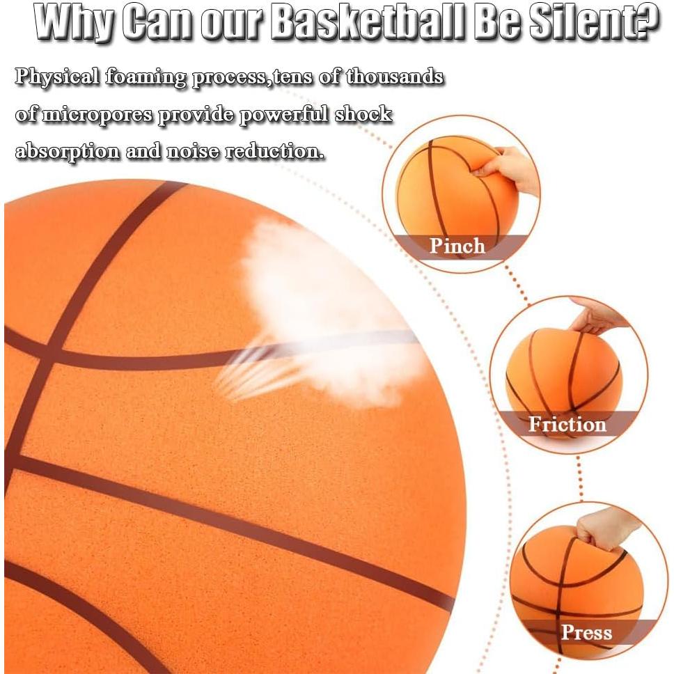 Balón de Baloncesto Silencioso Yalemie Tamaño 7 Espuma PU