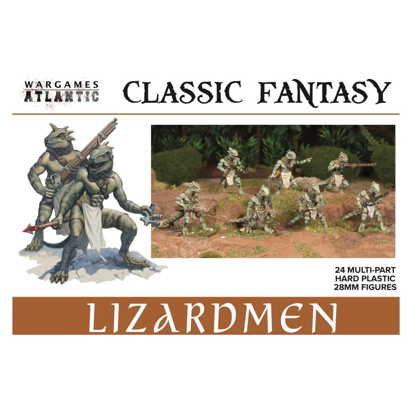 Miniaturas Hombres Lagarto Wargames Atlantic - 24 Piezas