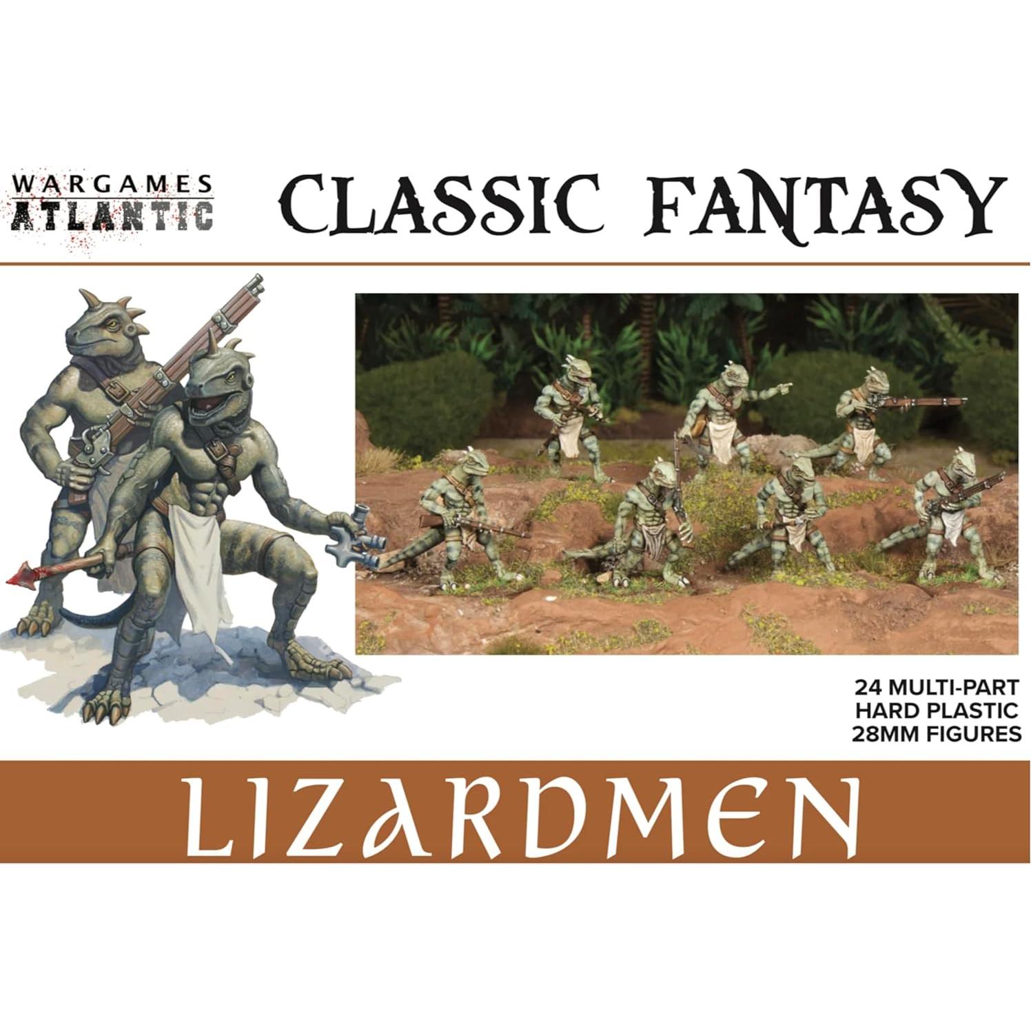 Miniaturas Hombres Lagarto Wargames Atlantic - 24 Piezas