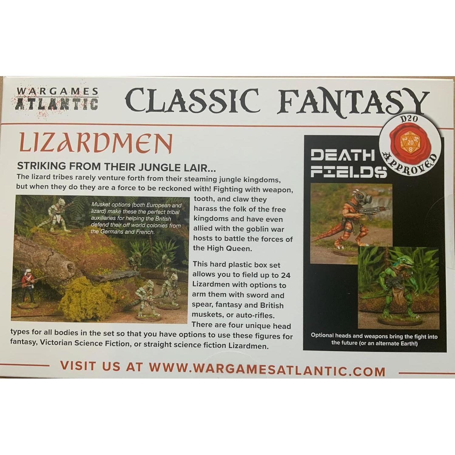 Miniaturas Hombres Lagarto Wargames Atlantic - 24 Piezas