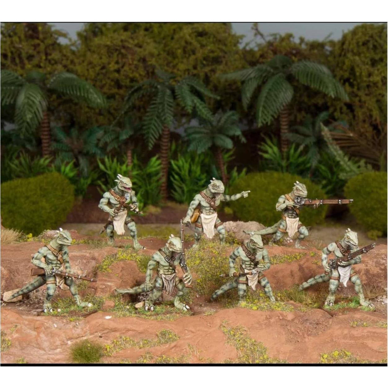 Miniaturas Hombres Lagarto Wargames Atlantic - 24 Piezas